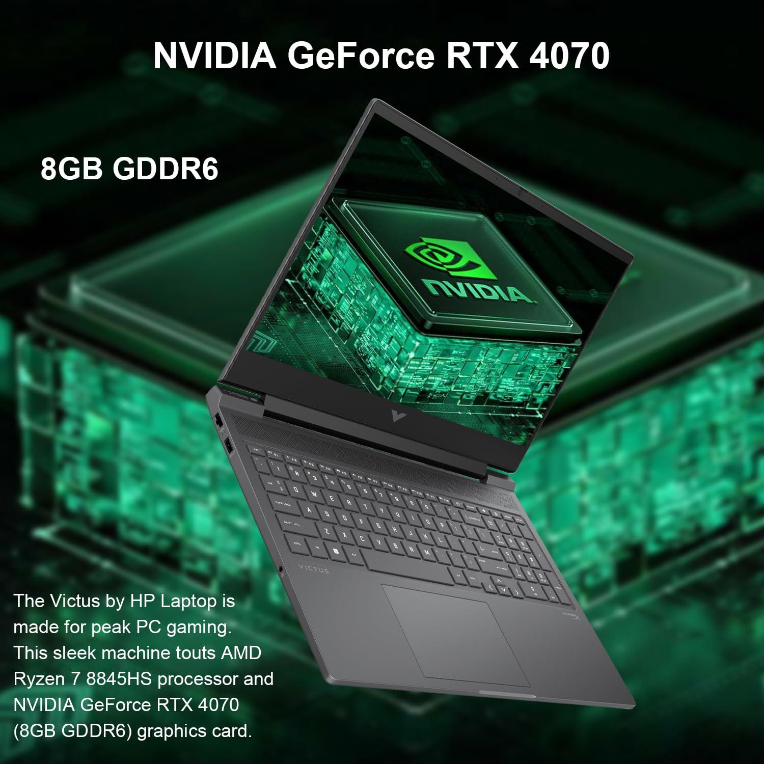 HP Victus 16.1 Ryzen 7 RTX 4070 Premium Gaming Laptop, 16.1" FHD 144Hz, AMD Ryzen 7 8845HS (Beats i7-1355U), NVIDIA GeForce RTX 4070, 64GB DDR5 RAM, 2TB SSD, HDMI, Wi-Fi 6, Windows 11 Pro - Image 3