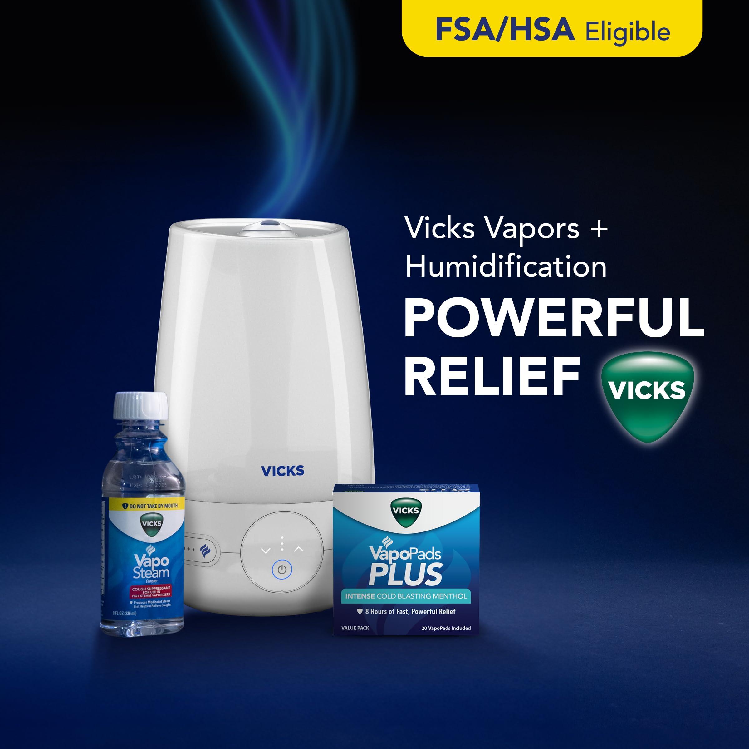 Vicks VapoPads Plus with Intense Cold Blasting Menthol - Vapor Pads Refill for Vicks Humidifiers and Steam Inhalers, Scent Pads for Congestion Relief, FSA/HSA Eligible, 20-Pack, Box Color May Vary - Image 6