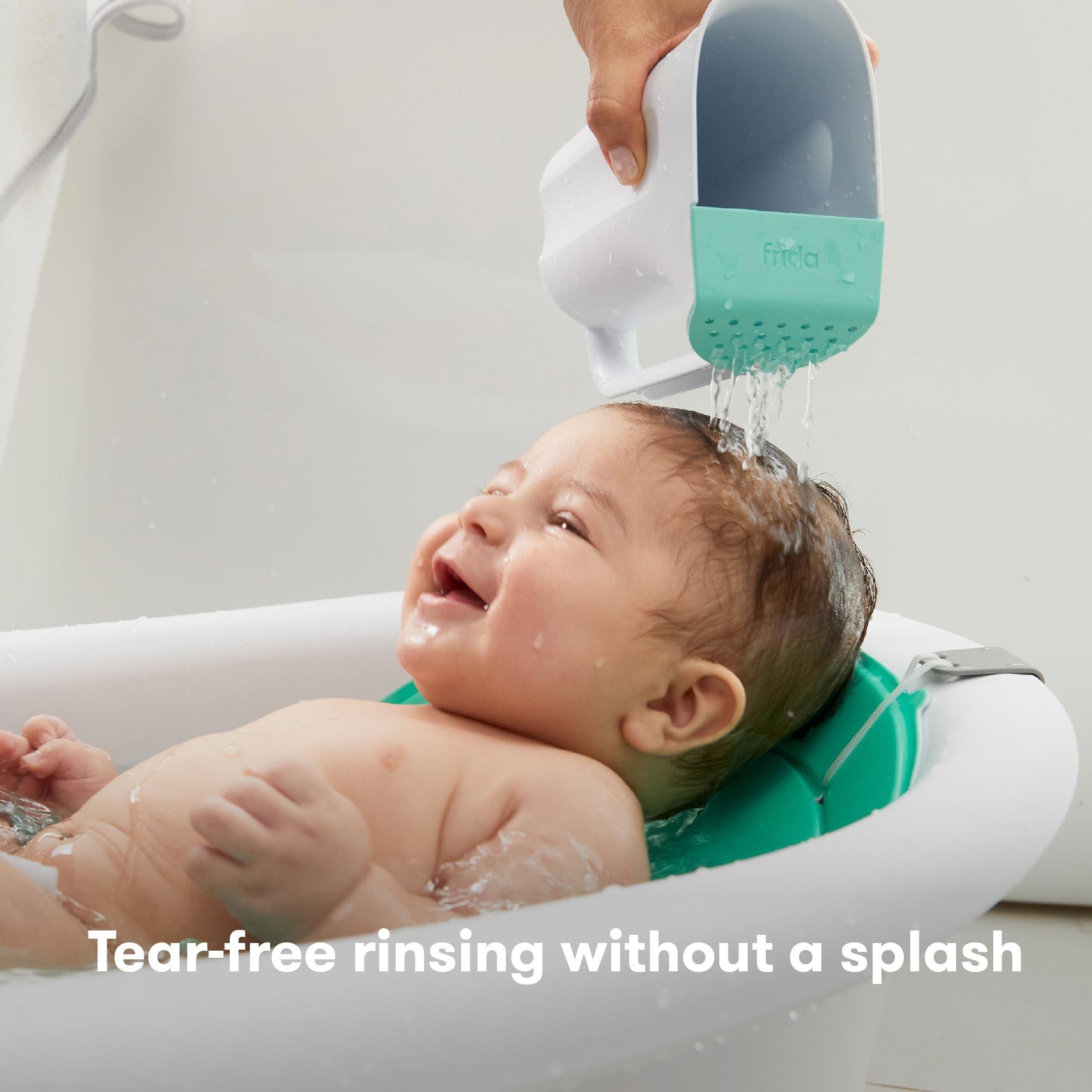Frida Baby Control The Flow Bath Rinse Cup | Rinser to Wash Hair + Body | Rinser-Cup for Bath Time with Easy Grip Handle + Removable Rain Shower - Image 2