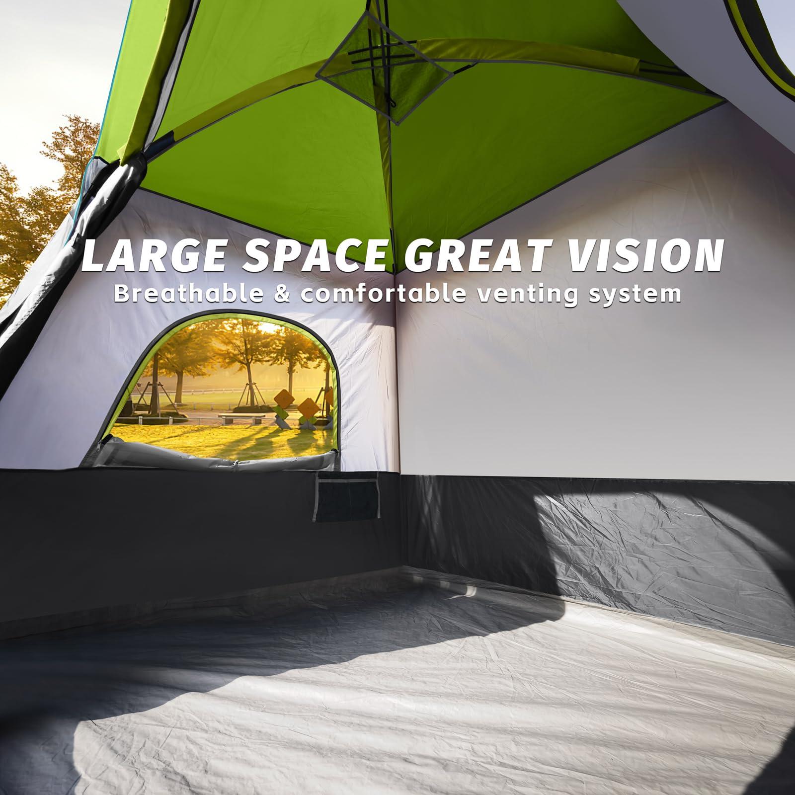 UNP 2/4/6/8 Person Tent, Portable Cabin Tent, Camping Tent 4-Person Easy Set Up, Waterproof with Top Rainfly for Outdoor Camping/Hiking - Image 3