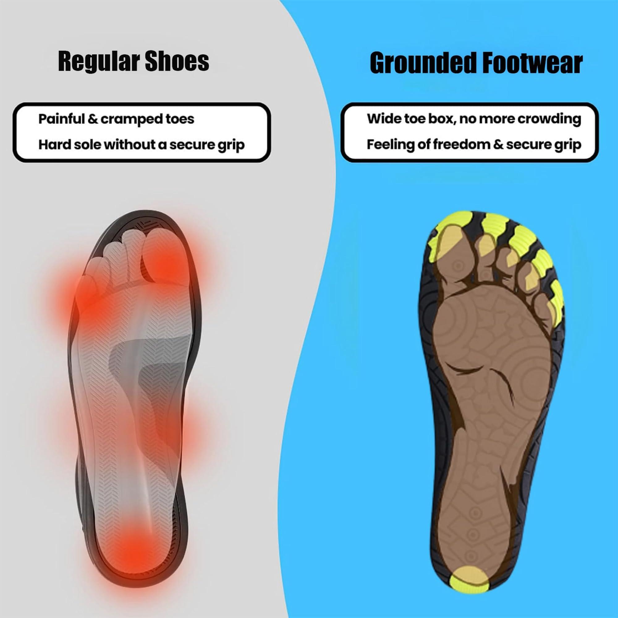MOCHINI Hike Barefoot Shoes Grounded Footwear for Womens Men Non-Slip Wide Toe Neuropathy Beach Pool Aqua Swimming Surf Hiking Walking Quick Dry Water Shoes - Image 2