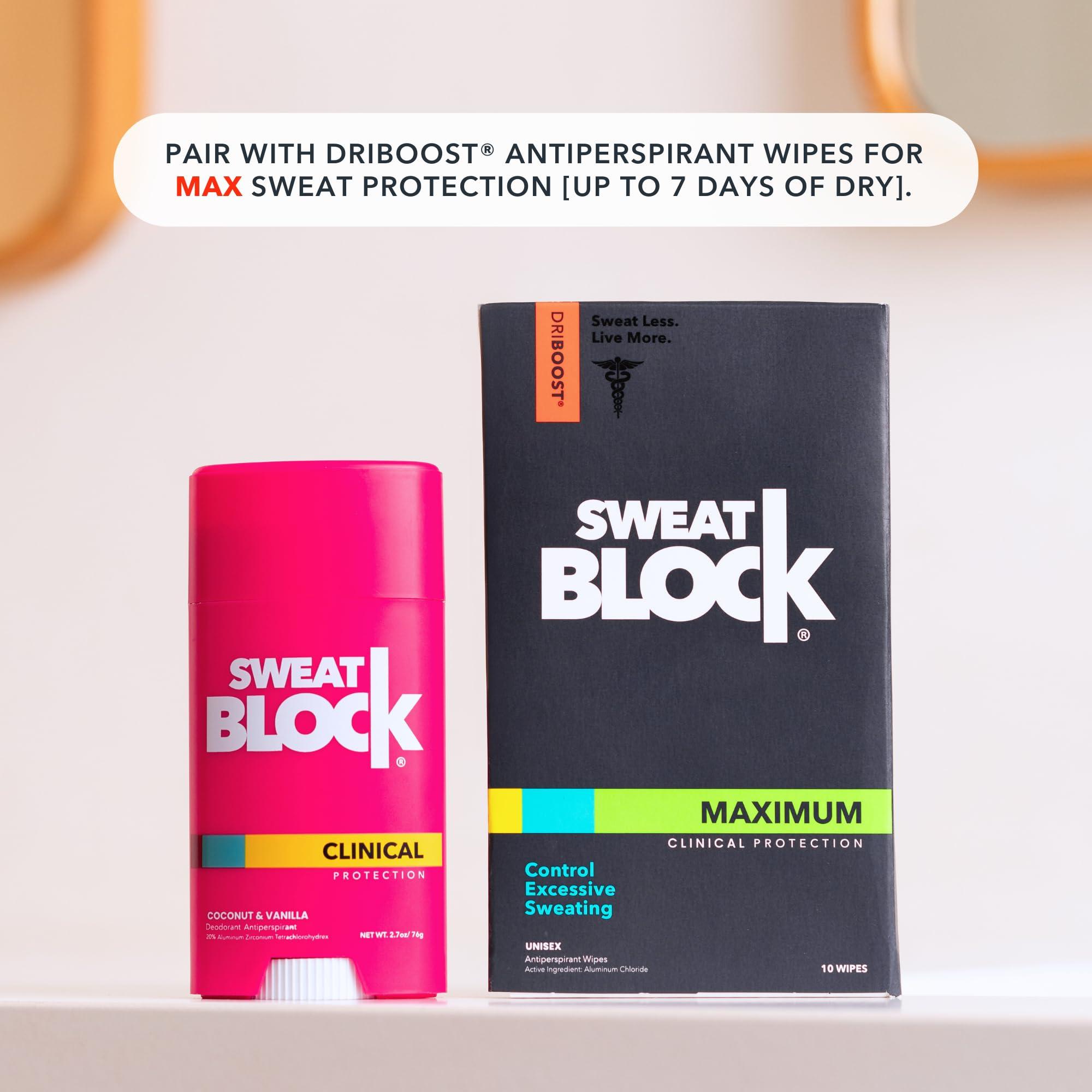 SweatBlock Deodorant for Women | Clinical Antiperspirant, 48 Hour Sweat & Odor Protection, Coconut & Vanilla - Image 7