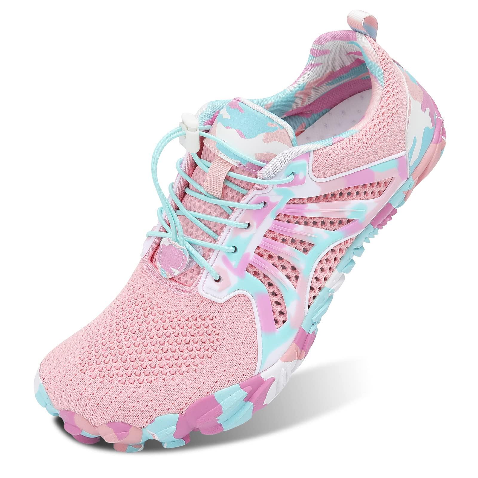 Scurtain Unisex Mens Womens Athletic Hiking Water Shoes Quick Dry Barefoot Aqua Shoes Swim Shoes Beach Shoes with Drainage