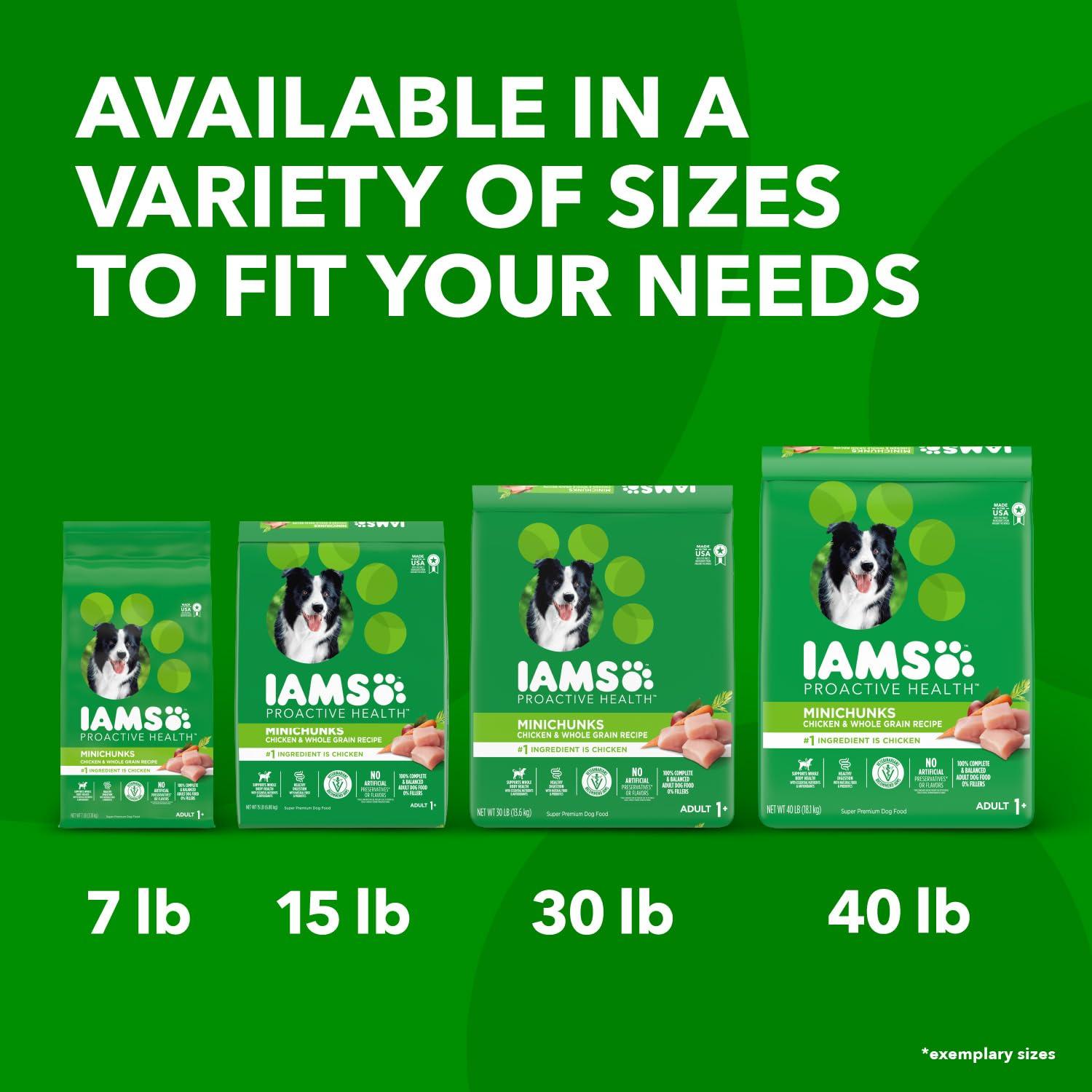 IAMS Proactive Health Minichunks Adult Dry Dog Food with Real Chicken, 30 lb. Bag - Image 13