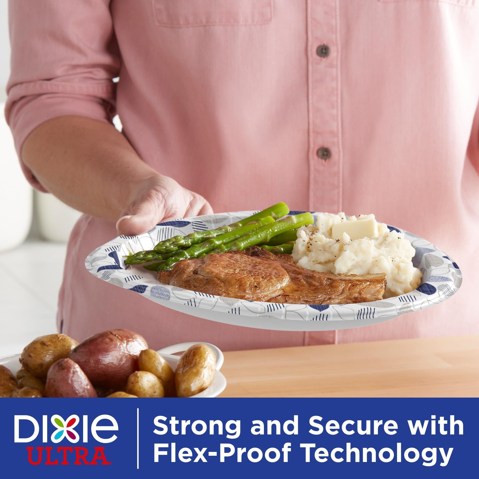 Dixie Ultra, Large Paper Plates, 10 Inch, 172 Count, 3X Stronger*, Heavy Duty, Microwave-Safe, Soak-Proof, Cut Resistant, Disposable Plates For Heavy, Messy Meals - Image 7