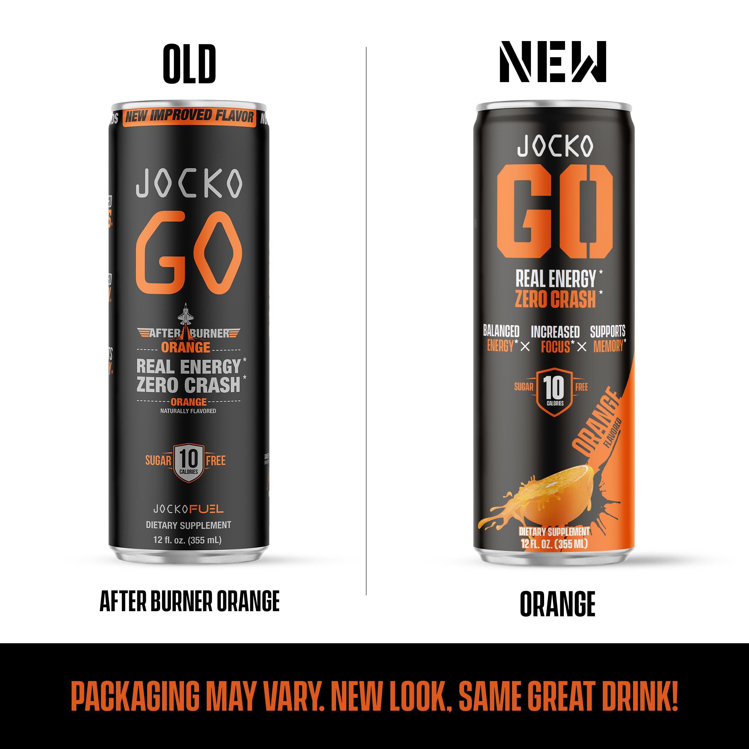 Jocko GO Energy Drink (Afterburner Orange) - Keto, Vitamin B12, Vitamin B6, Electrolytes, L Theanine, Magnesium- Energy Boost, Sugar Free Nootropic Monk Fruit Blend - 12 Pack - Image 3