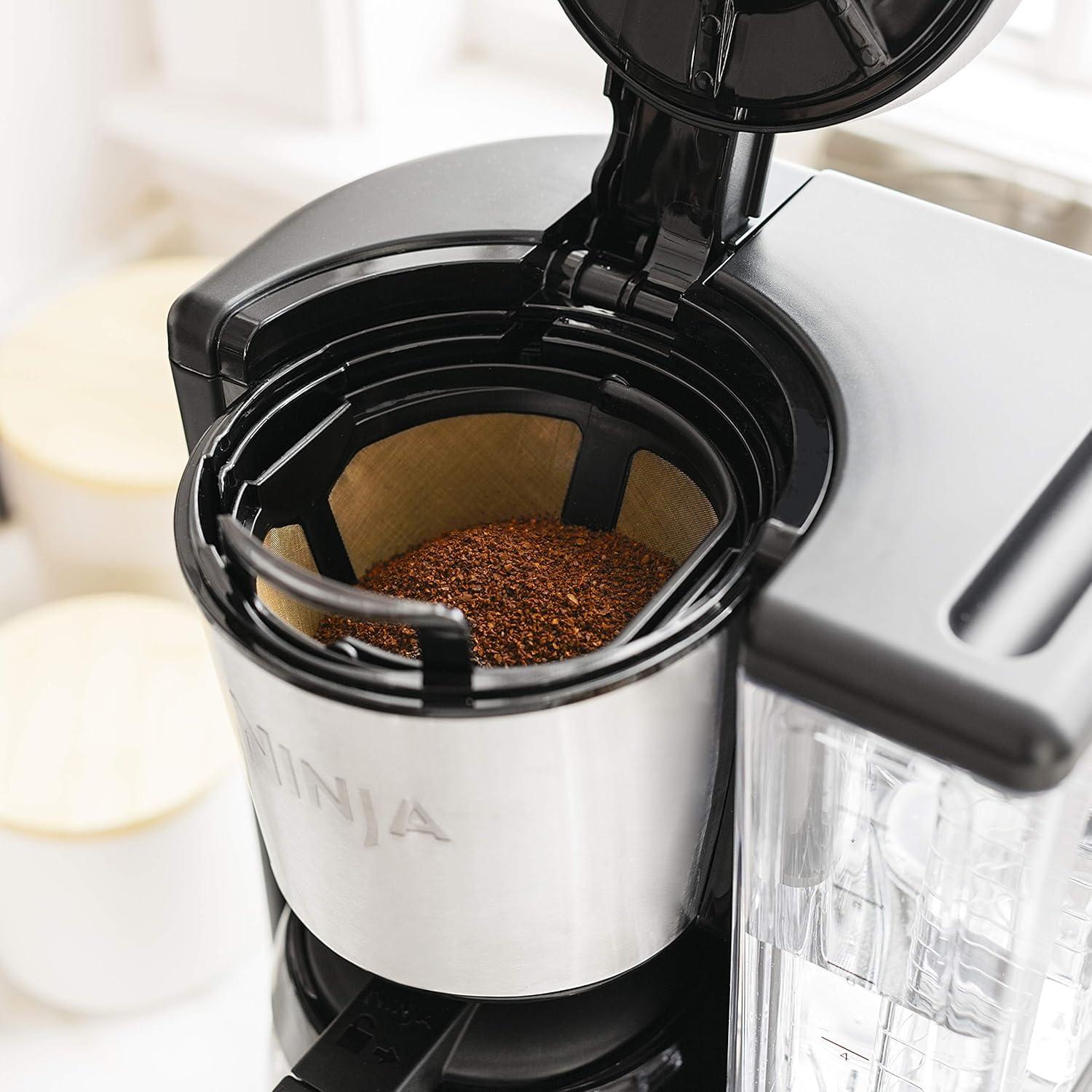 Ninja 12 Cup Programmable Coffee Maker with Classic and Rich Brews, 60 oz. Water Reservoir, Thermal Flavor Extraction, and Permanent Filter, Black/Stainless Steel (CE251) - Image 6