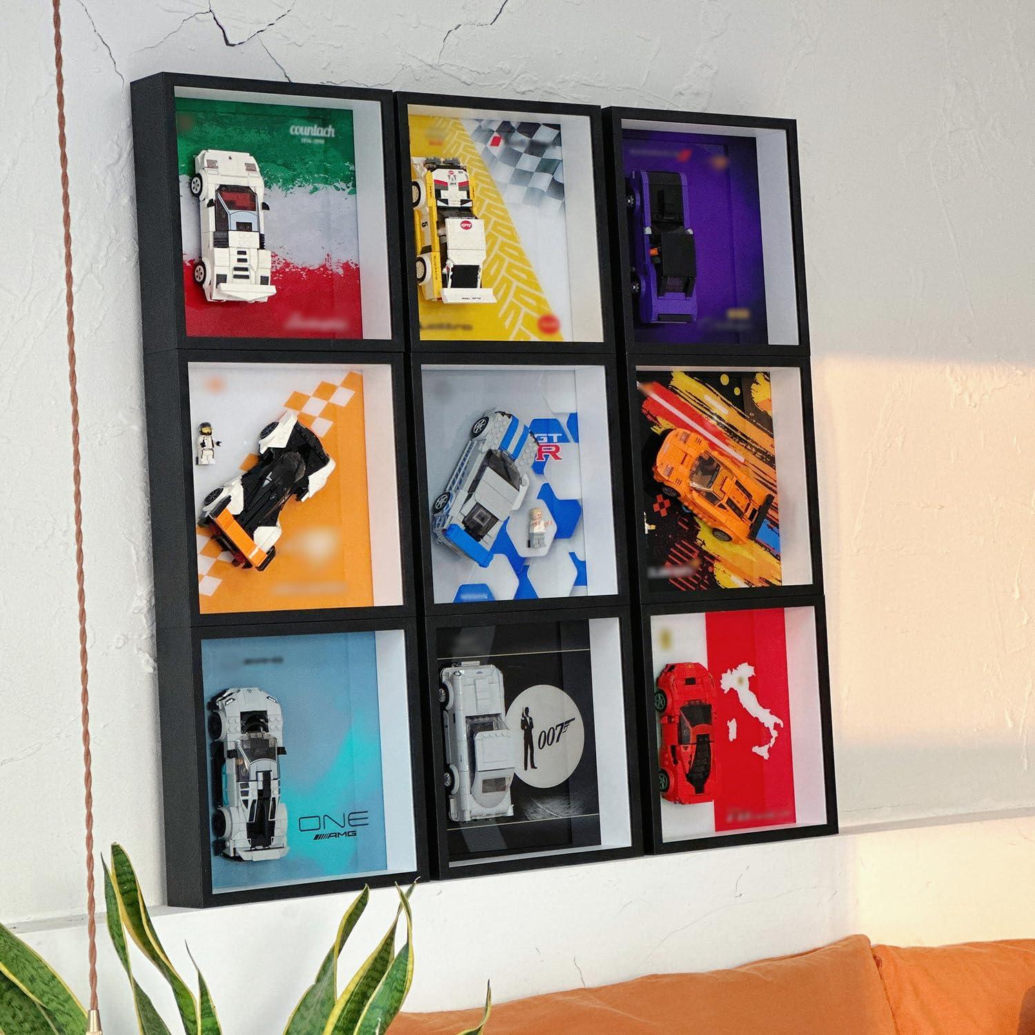 iLuane Display Wallboard for Lego Speed Champions Ferrari 76906, Adult Collectibles Wall Mount, Home or Office Décor (No Car Included) - Image 3