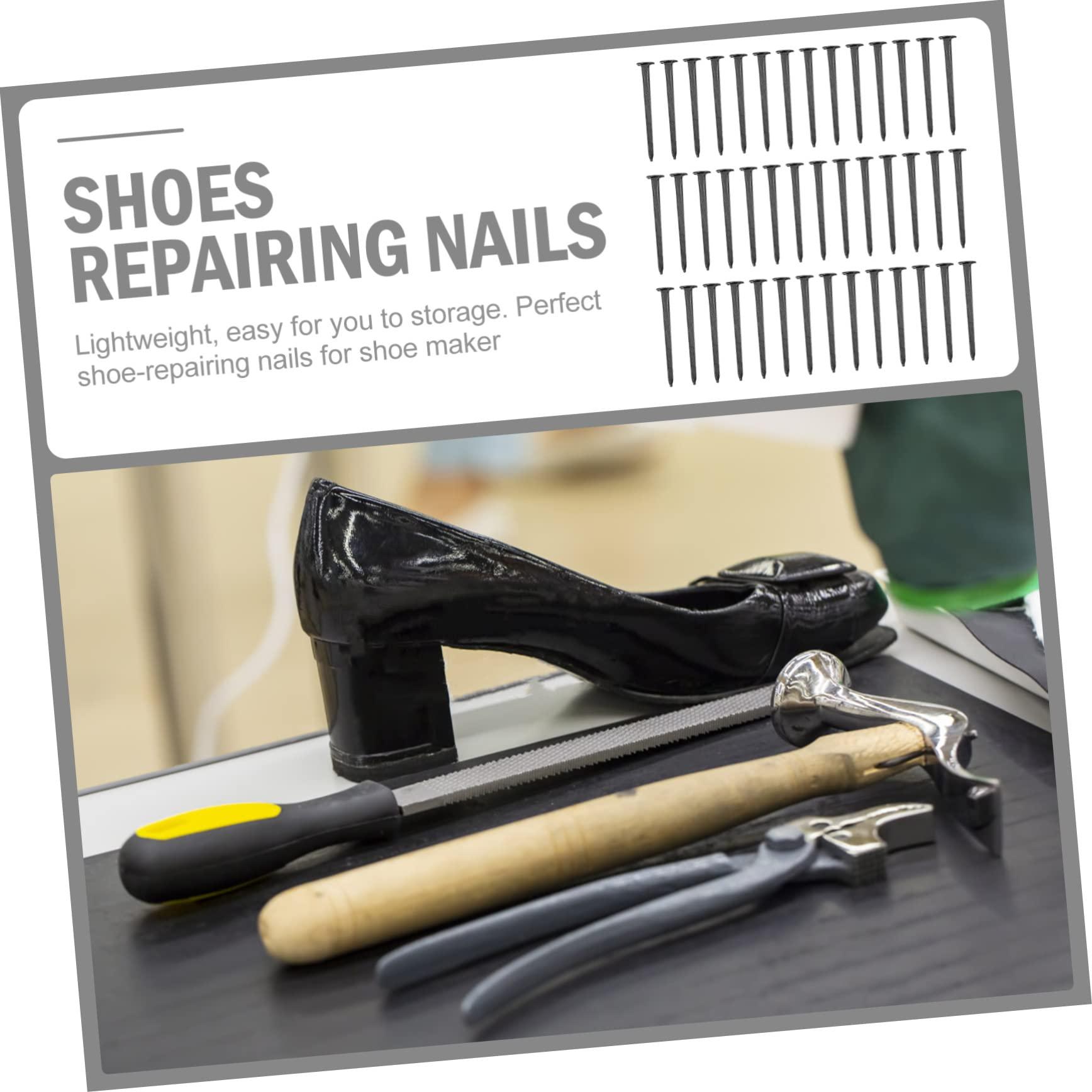 130 Pcs Round Head Shoe Nails Replacement for High Heel Shoes Easy DIY Shoe Repairing 19Mm Black Iron Nails - Image 2