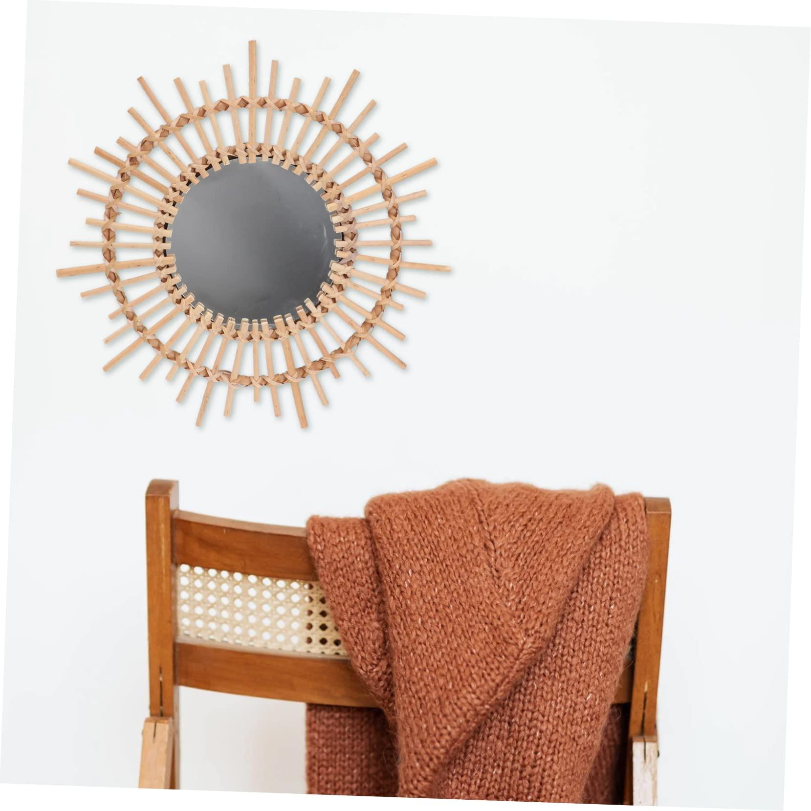 Beatifufu 1Pc Khaki Decorative Wall Hanging Cosmetic Mirror for Home Make Up Stylish and Functional Design for Bedroom and Bathroom Decor - Image 9