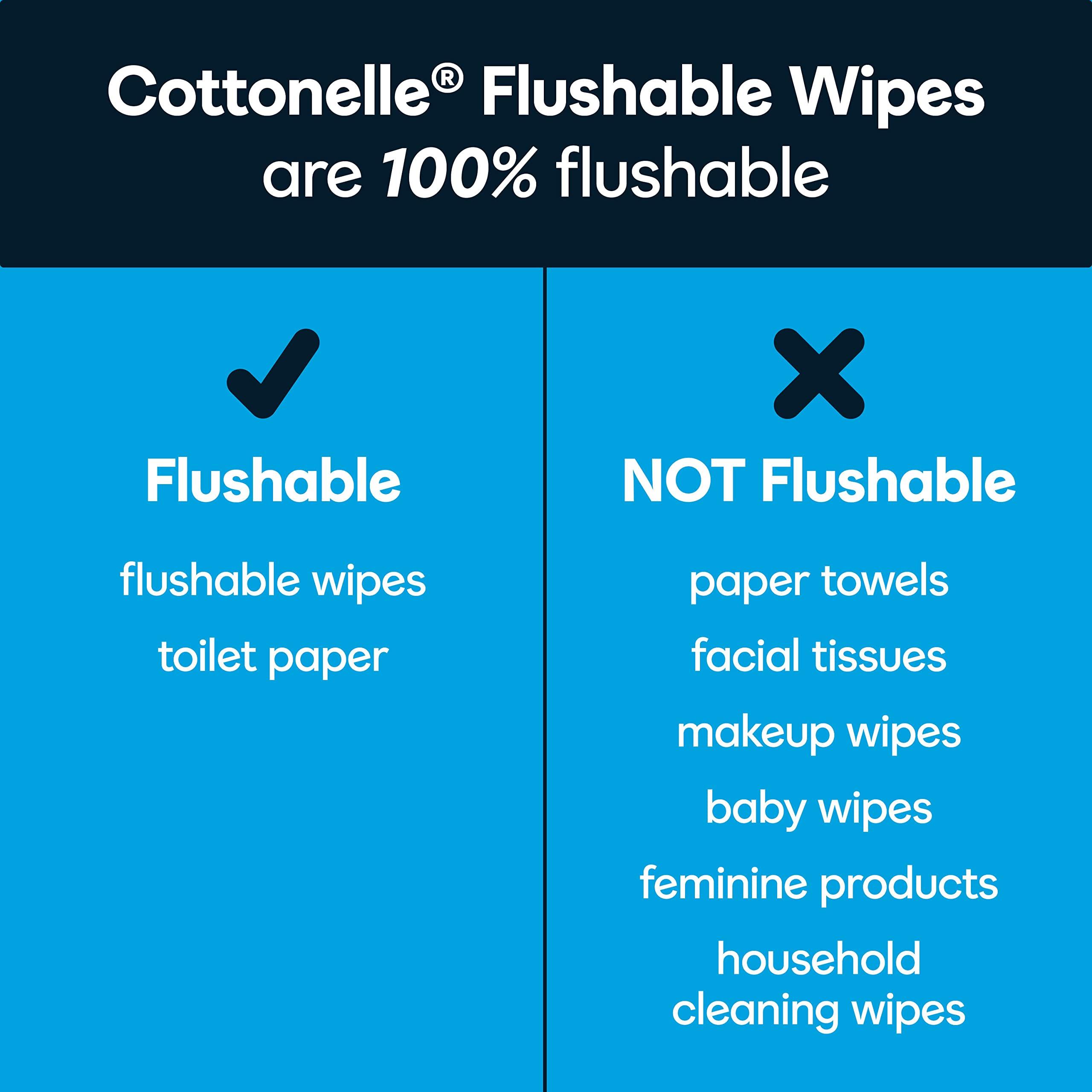 Cottonelle Fresh Feel Flushable Wet Wipes, Adult Wet Wipes, 8 Flip-Top Packs, 42 Wipes Per Pack (336 Total Wipes), Packaging May Vary - Image 9