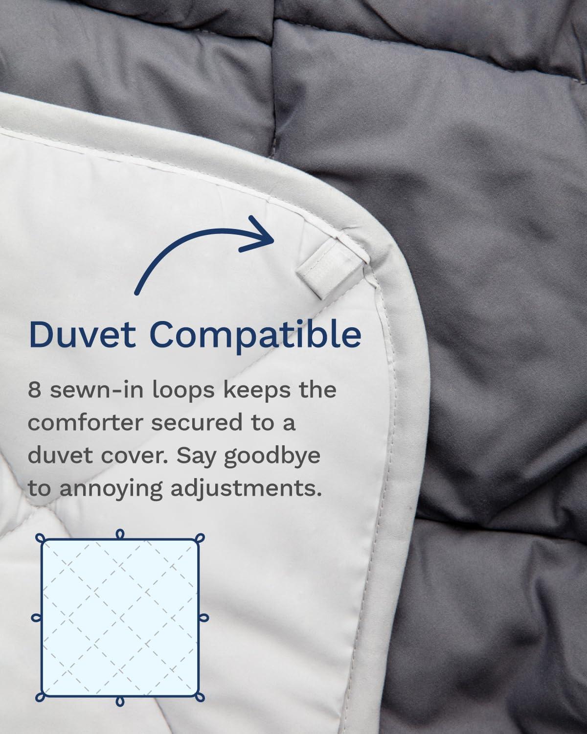 ViscoSoft Queen/Short Queen Microfiber All Seasons Down Alternative Quilted Comforter - Cooling Breathable Premium Soft Reversible Microfiber Duvet Blanket - Image 6