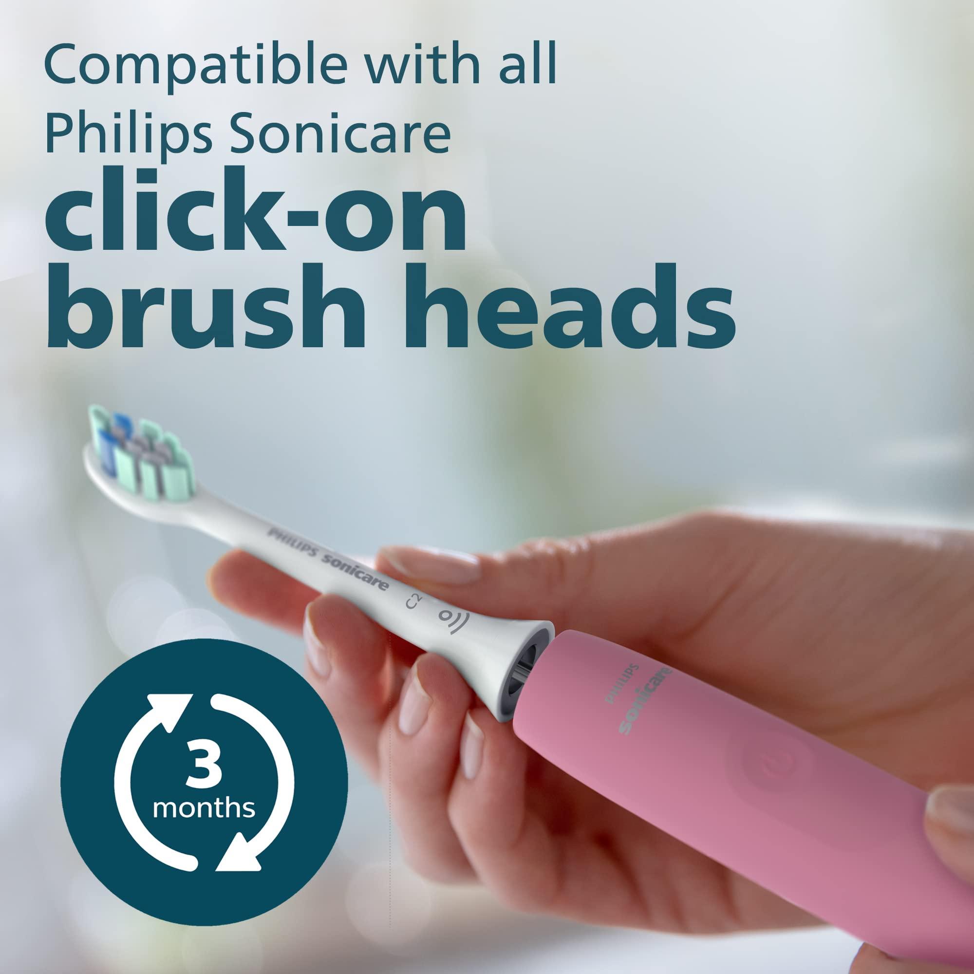 Philips Sonicare 4100 Rechargeable Electric Toothbrush, with Pressure Sensor, 2 Intensity Settings, SmarTimer and QuadPacer, 14-Day Battery Life, Deep Pink, Model HX3681/26 - Image 9