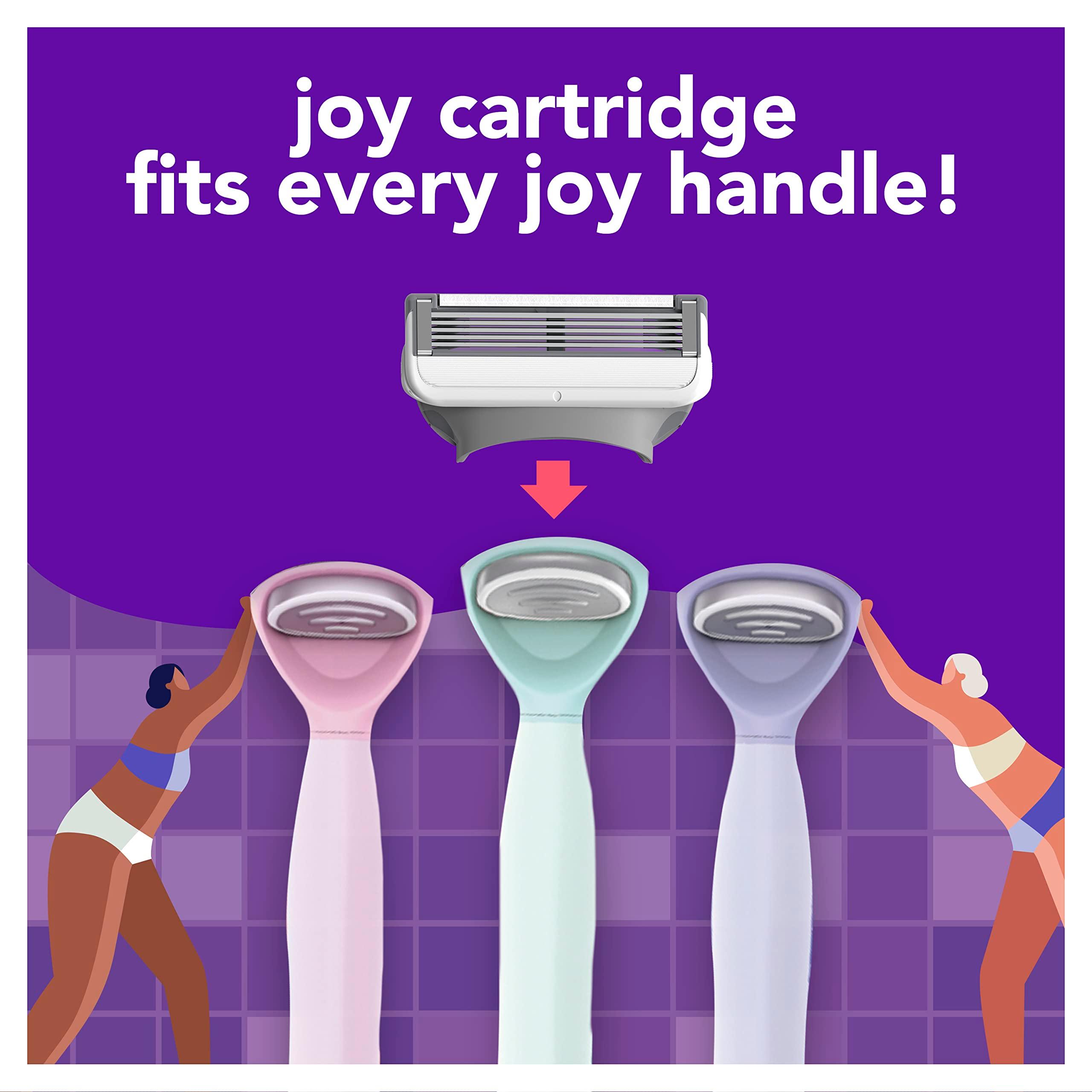 joy Womens Razor Blade Refills, 12 Count, Purple, Lubrastrip to Help Avoid Skin Irritation - Image 5