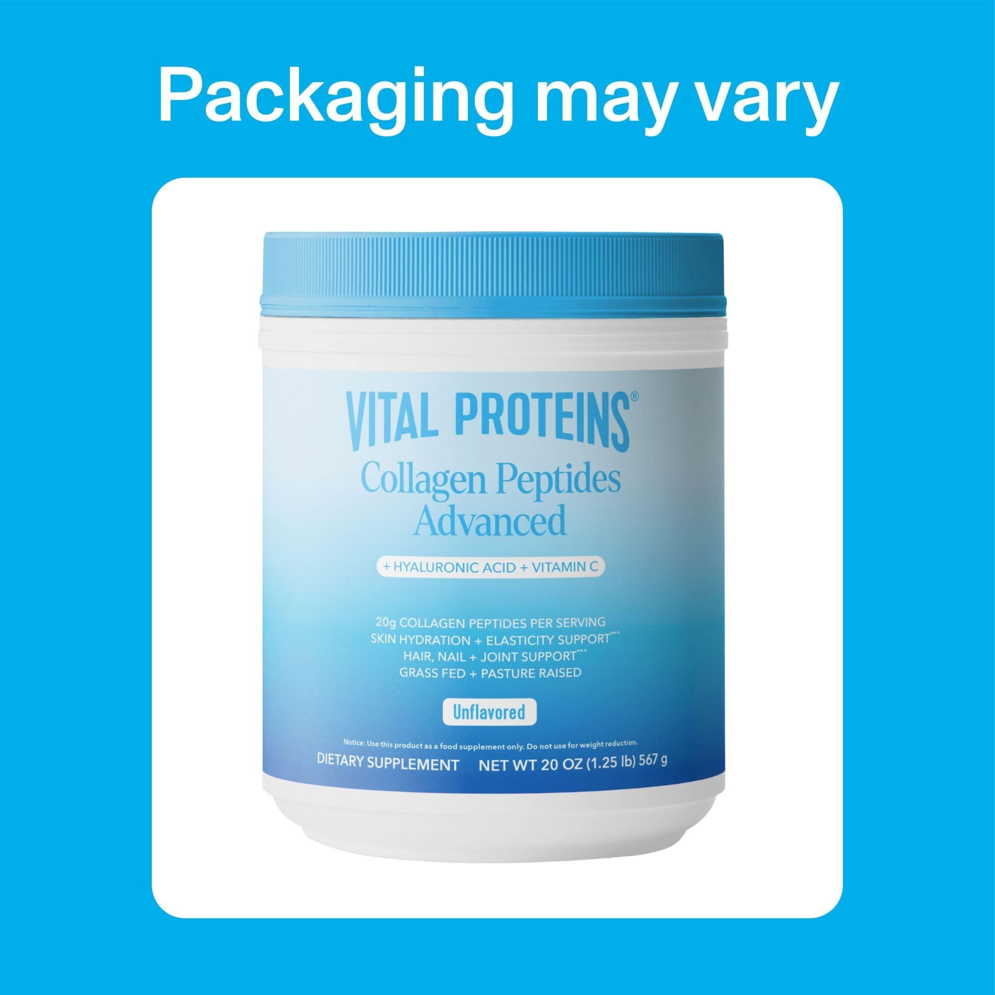 Vital Proteins Collagen Peptides Powder Advanced with Hyaluronic Acid & Vitamin C - 20oz Collagen Protein, Unflavored, 28 Servings - Image 2