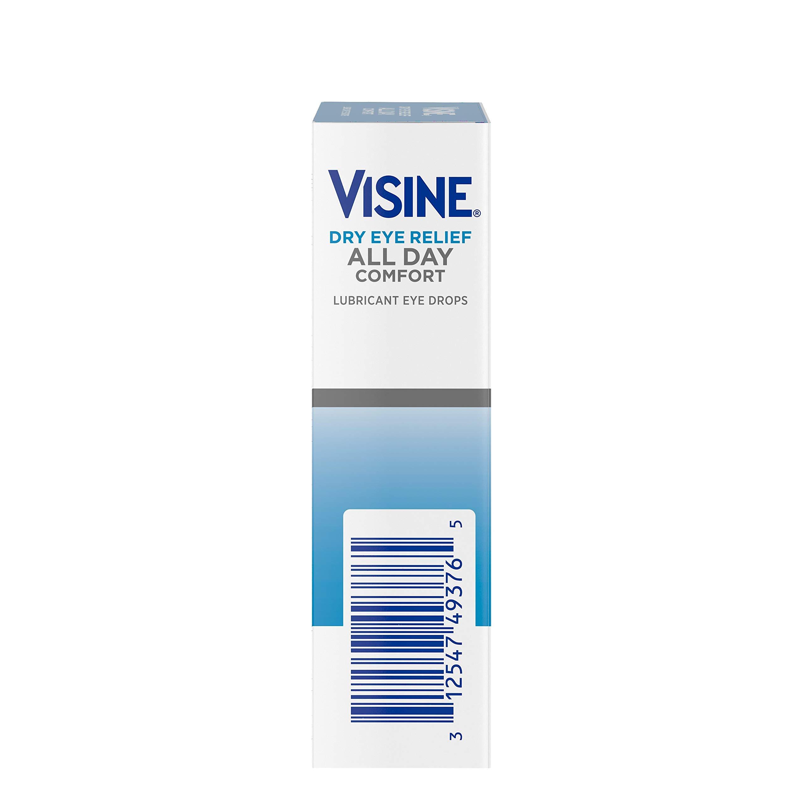Visine Dry Eye Relief All Day Comfort Lubricant Eye Drops for Up to 10 Hours of Comfort, Dry Eye Drops with Polyethylene Glycol, 0.5 fl. oz - Image 13