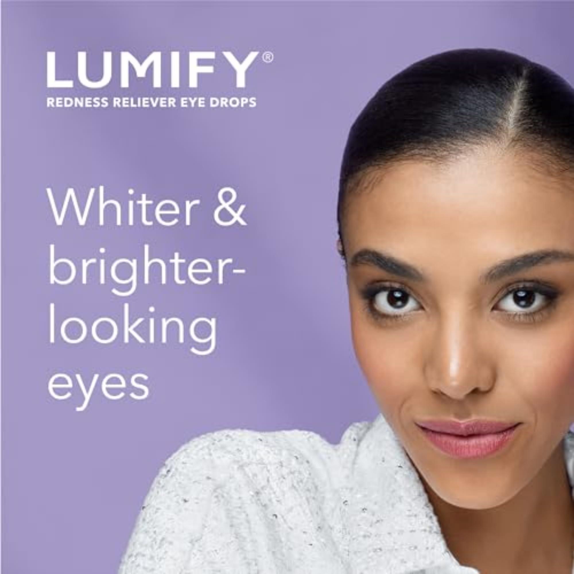 LUMIFY Eye Drops for Red Eyes, Redness Reliever for Brighter Looking Eyes, Works in 1 Minute & Lasts Up to 8 Hours, Eye Drops, 0.08 Fl Oz (2.5 mL) - Image 5