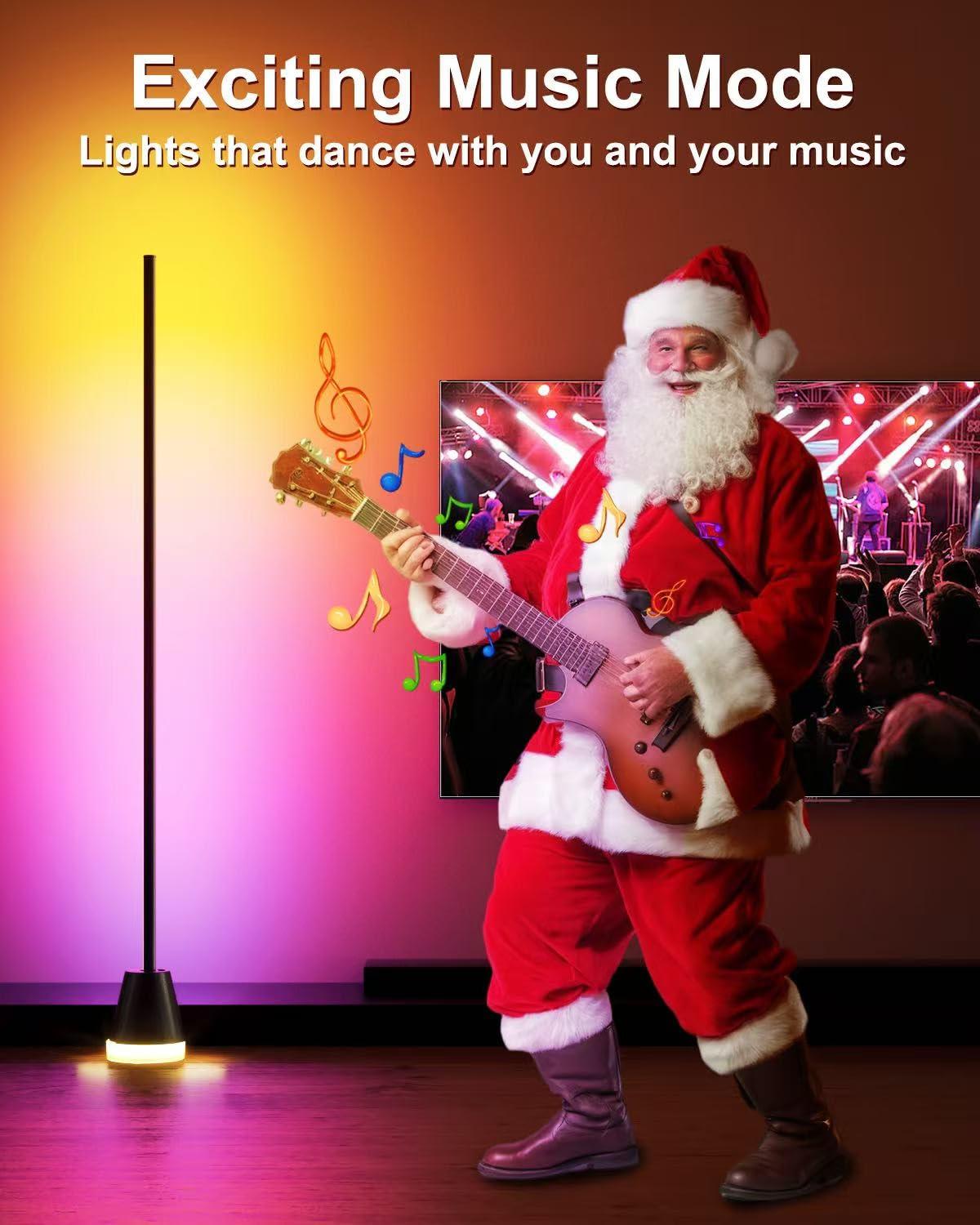 Keepsmile Smart RGB LED Corner Floor Lamp,172 LEDs Bright Standing Lamps for Living Room with APP and Remote,Modern Floor Lamp with Music Sync and 16 Million Colors, Ambient Lighting for Bedroom - Image 4