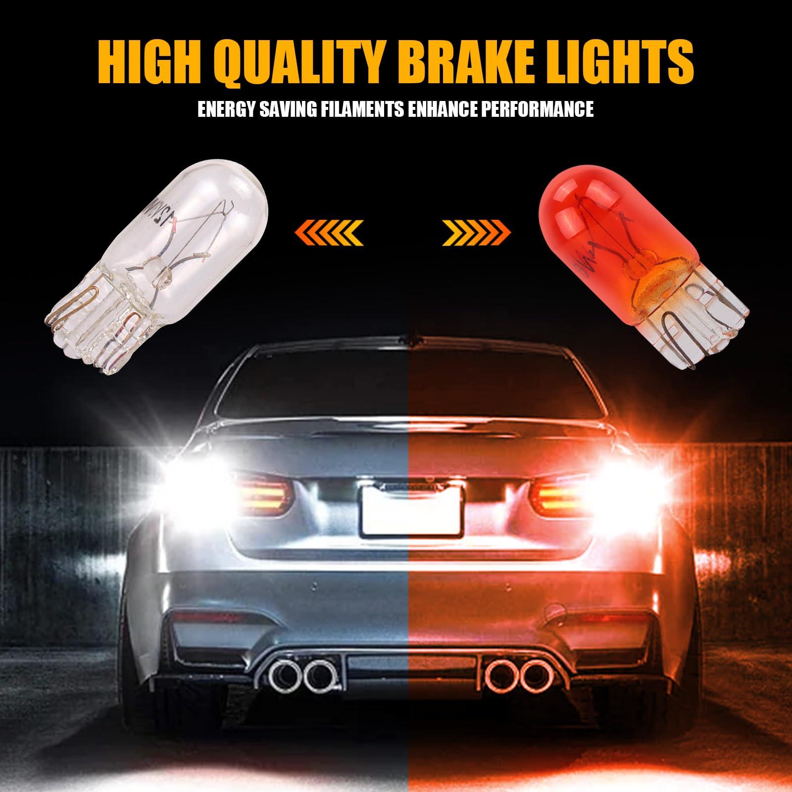 GKmow 100 PCS Car Brake Light Bulb, T10 12V 5W Halogen Incandescent, Turn Signal, Reverse Light, Daytime Running Bulb, Replacement for Cars, Trucks, SUVs (White) - Image 5