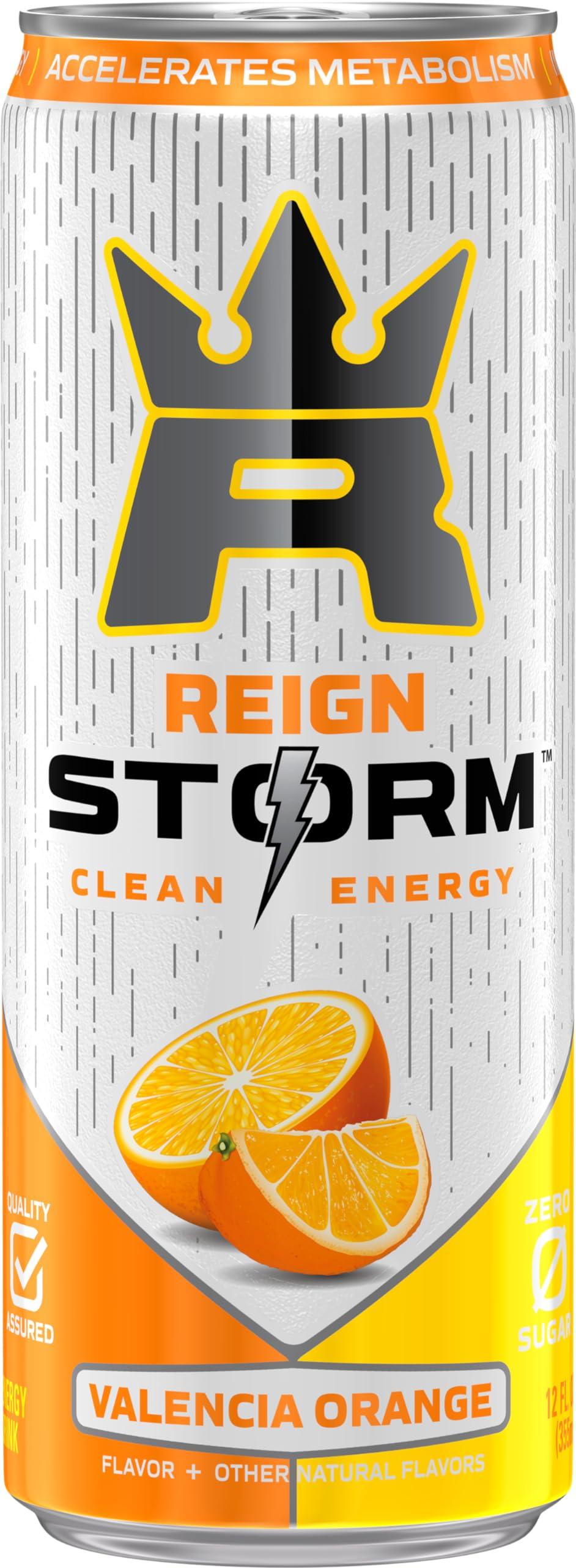 REIGN Storm, Valencia Orange, Fitness & Wellness Energy Drink, 12 Fl Oz (Pack of 12) - Image 4