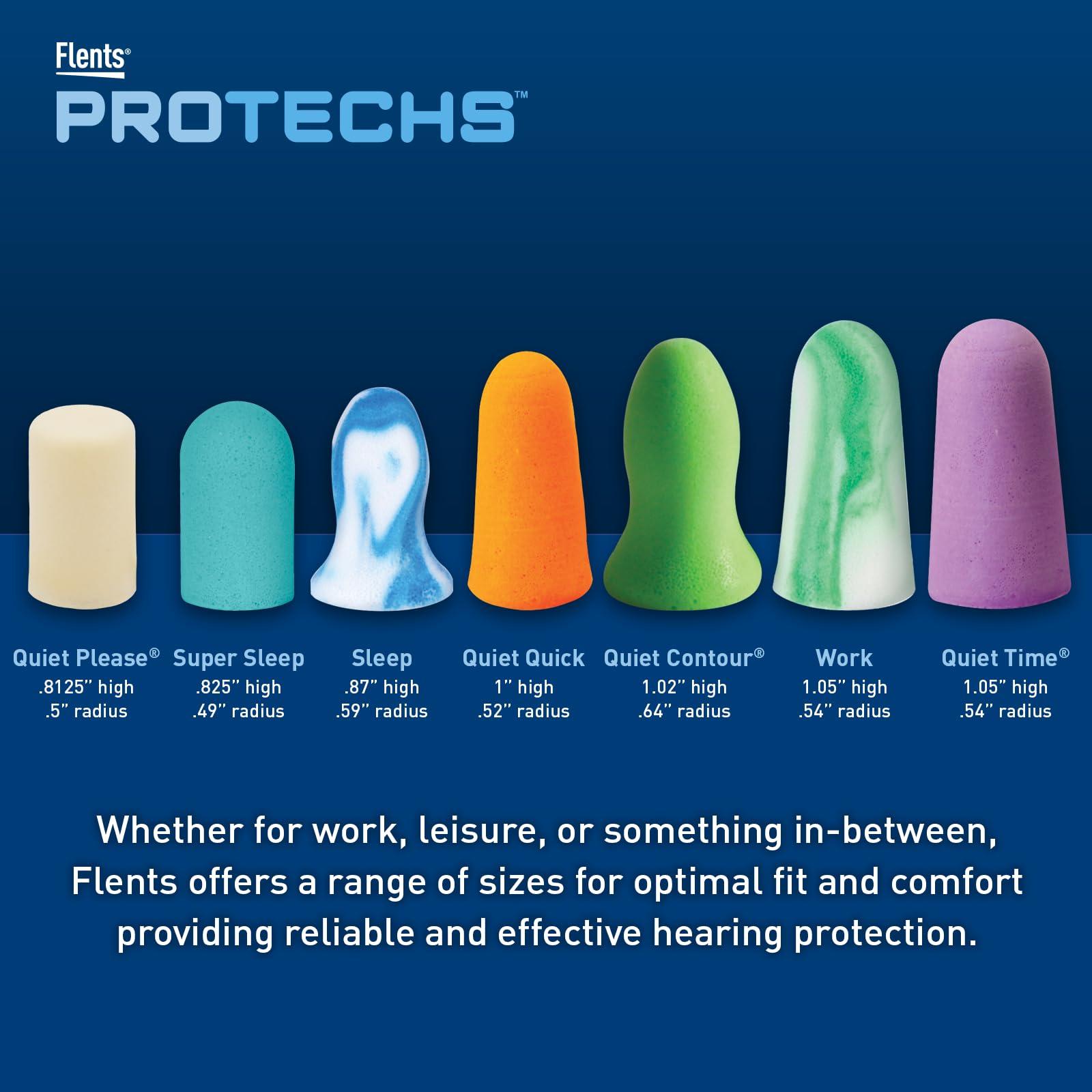 Flents Foam Ear Plugs, 10 Pair with Case for Sleeping, Snoring, Loud Noise, Traveling, Concerts, Construction, & Studying, NRR 33, Purple, Made in the USA,10 Count (Pack of 1) - Image 4