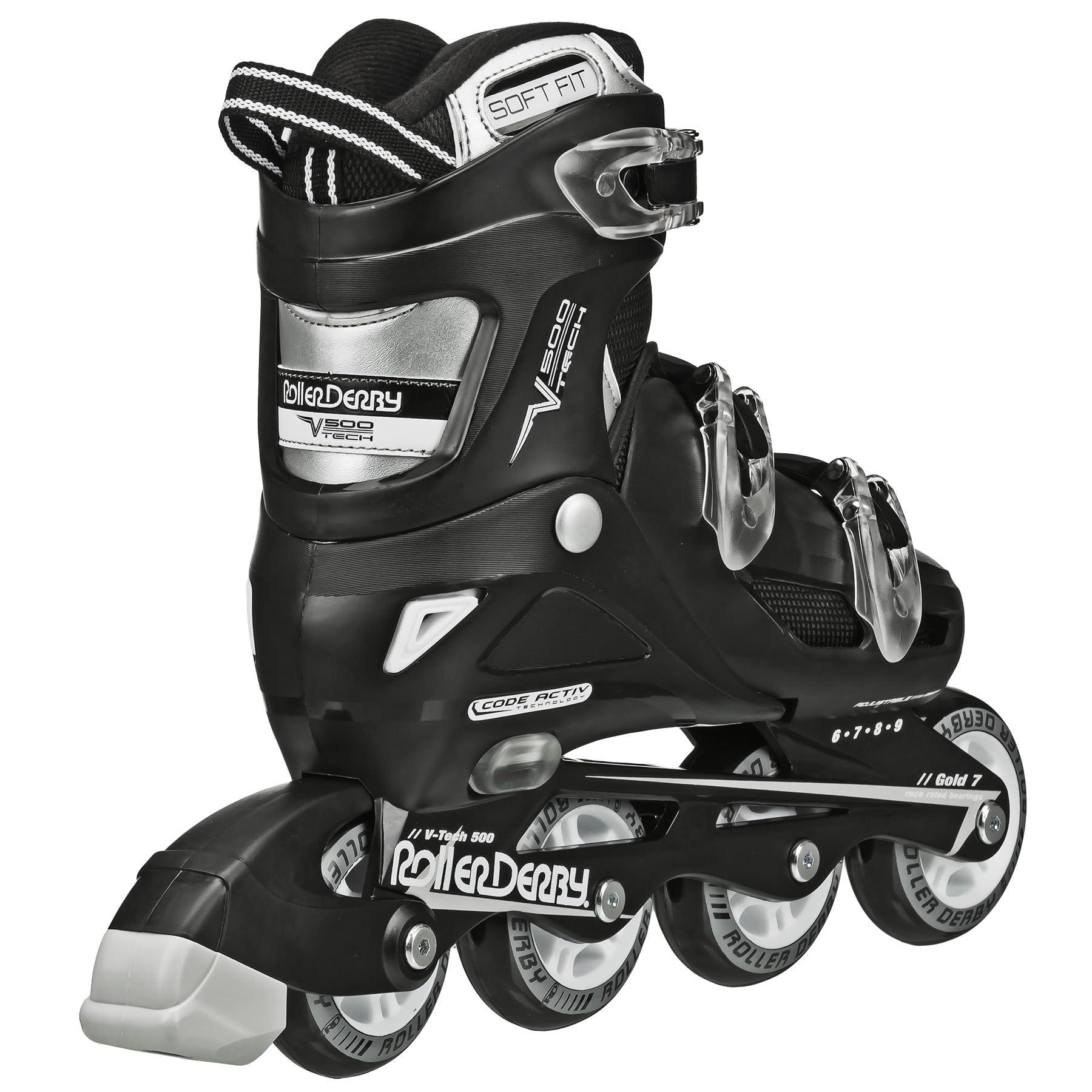 Roller Derby V-Tech 500 Adjustable Performance Inline Skates for Men, Women, Kids, Teens - Image 2