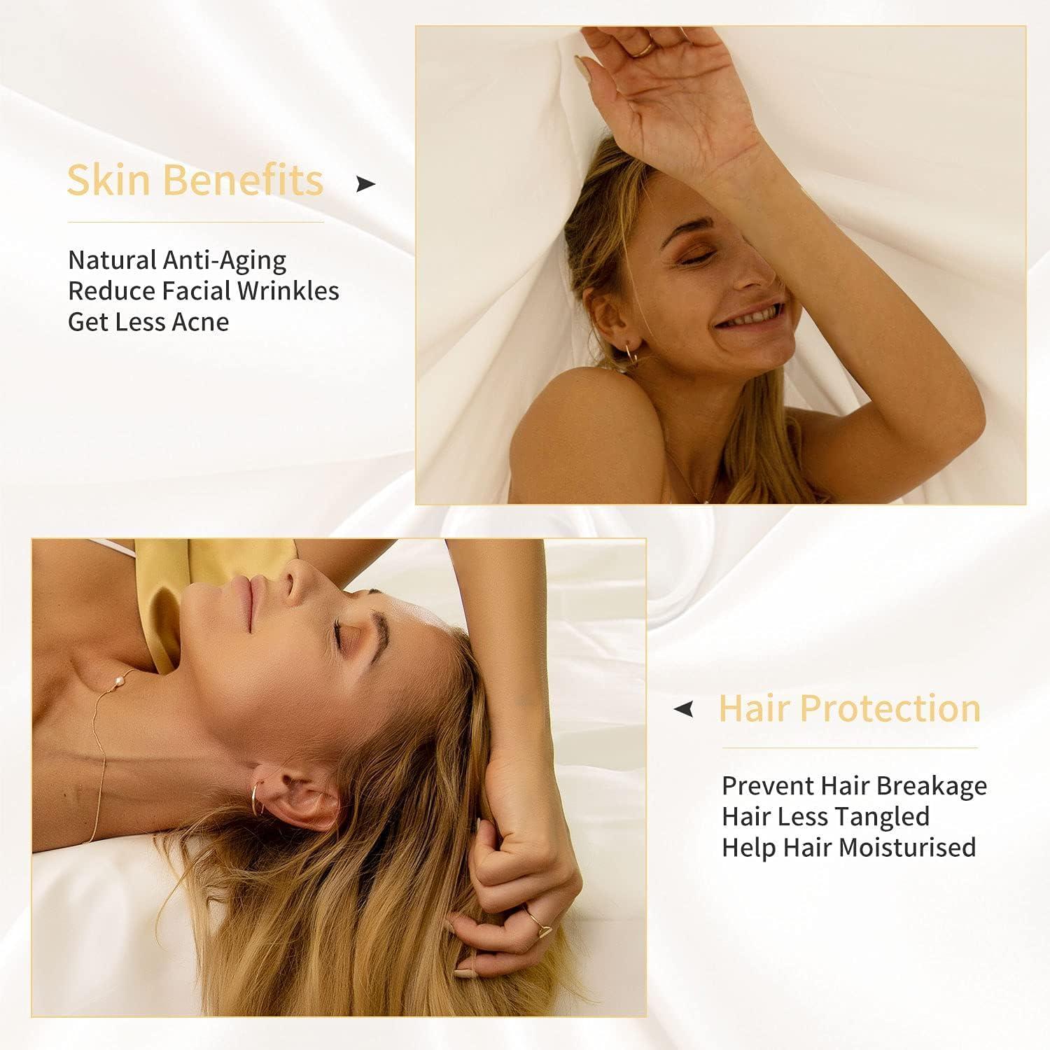 ZIMASILK 100% Pure 22 Momme Mulberry Silk Pillowcase for Hair and Skin - Upgraded Real Grade 6A Silk - Durable, Soft & Anti-Aging (Standard 20''x26''Ivory) - Image 4