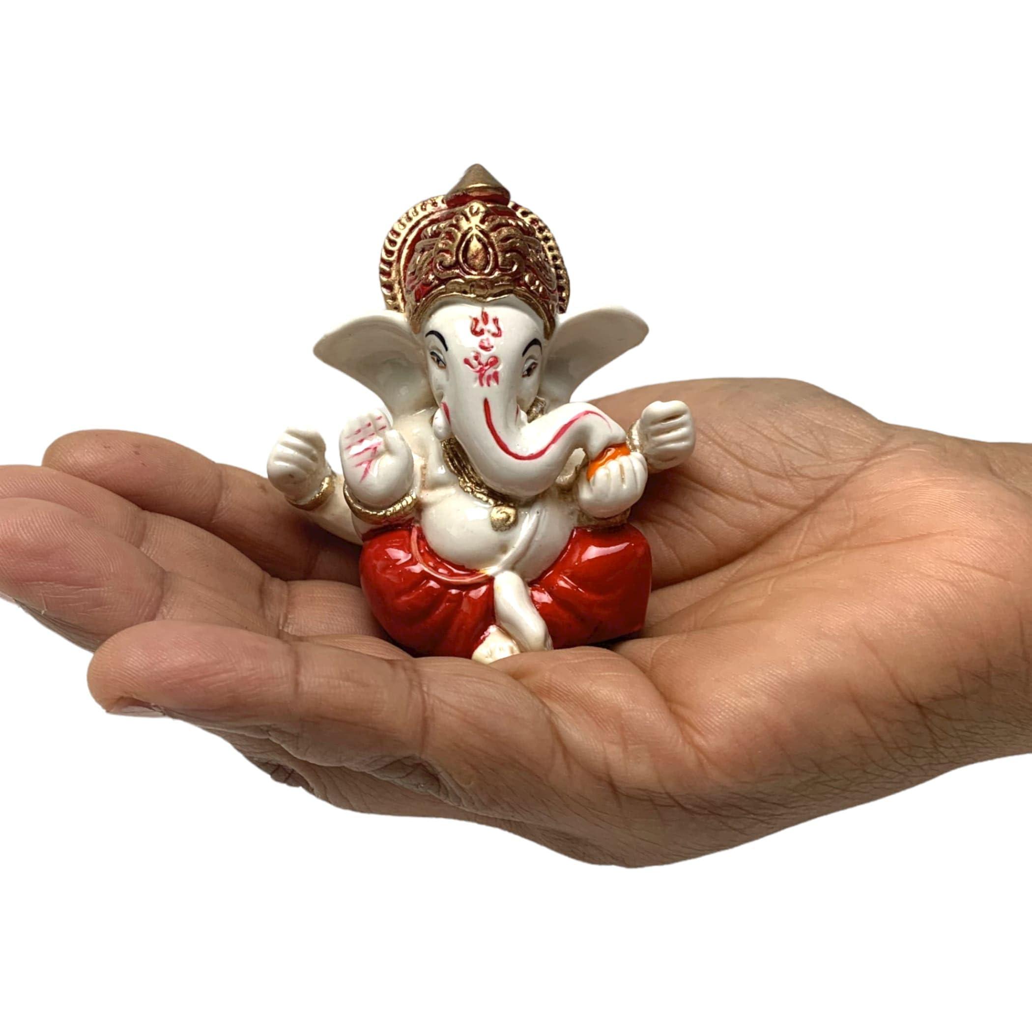 LOVENSPIRE 1 Ct Acrylic Car Ganesha Statue Idol Showpiece God of Luck and Success Ganpati Figurine for Home Decoration and Car Dashboard Housewarming Pooja Diwali Decoration - Image 6