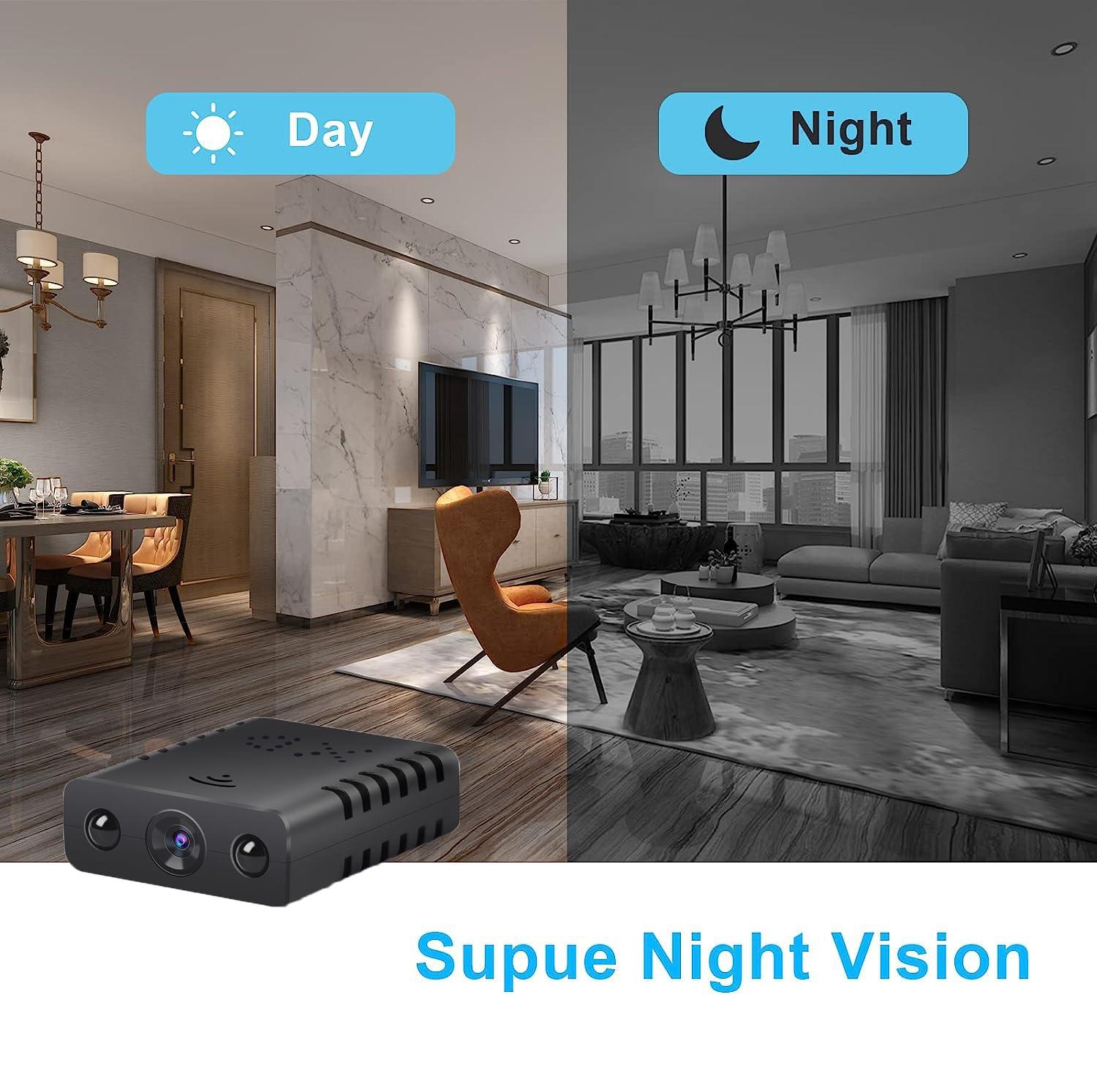 BAKEWAY Mini WiFi Camera Security Camera HD 1080P Nanny Cam with Night Vision, Remote Viewing for Security with iOS,Android Phone - Image 4