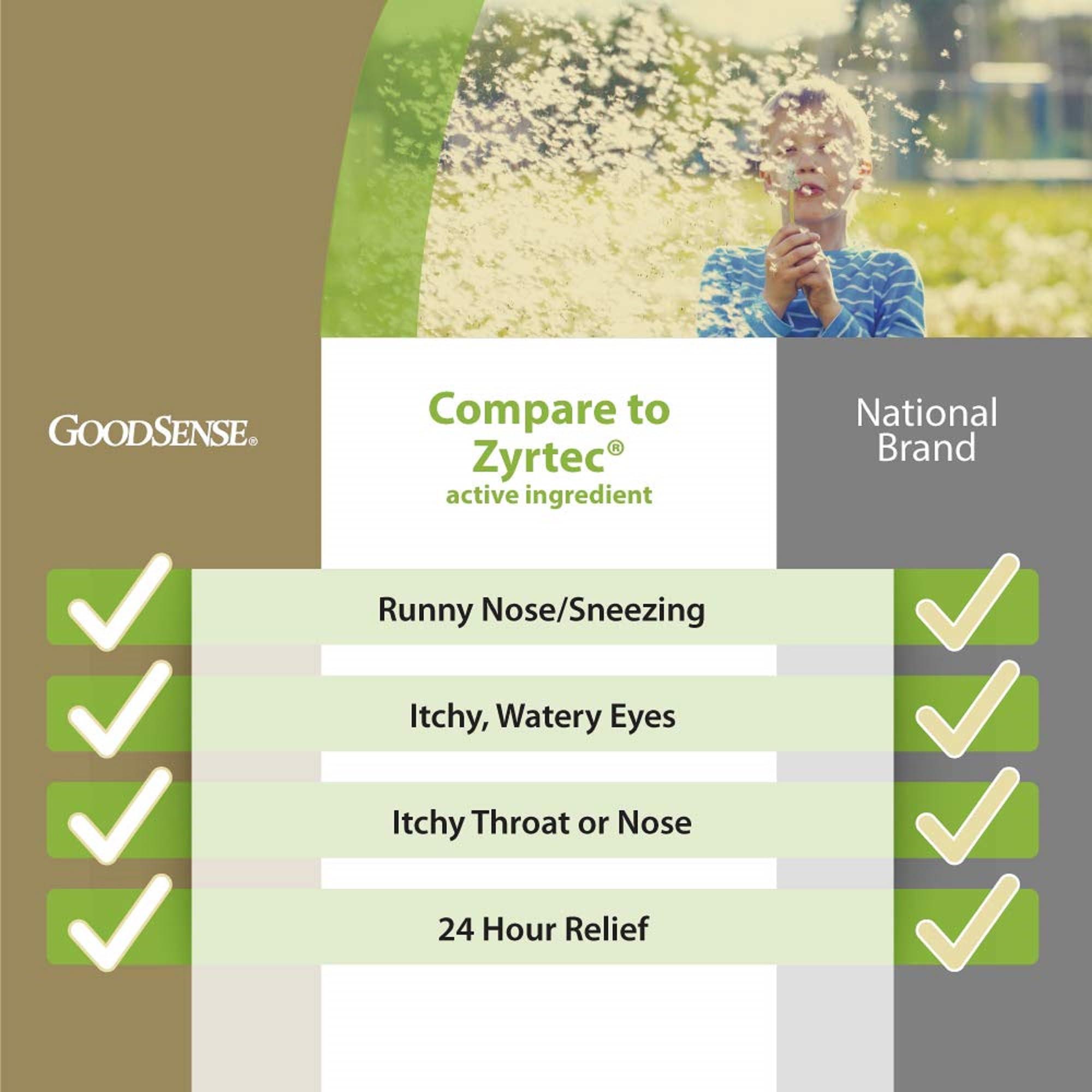 GoodSense Cetirizine Hydrochloride 10mg 365Ct + Clear Eyes Sensitive Eye Drops 0.5Oz 2Pk - Image 3