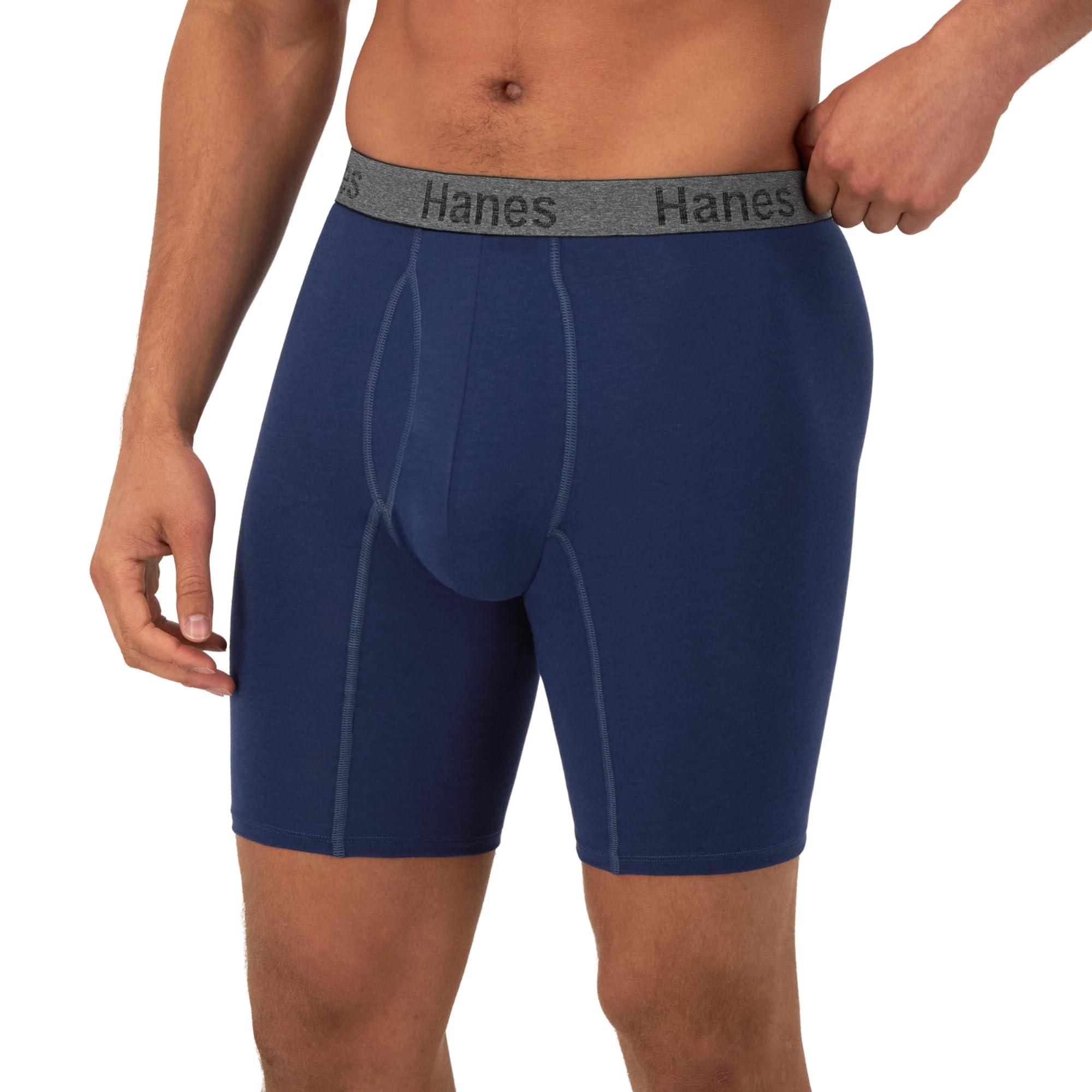 Hanes Men's Comfort Flex Fit Boxer Briefs, Ultra Soft Stretch, Long Leg & Regular Leg, 3- Pack - Image 4