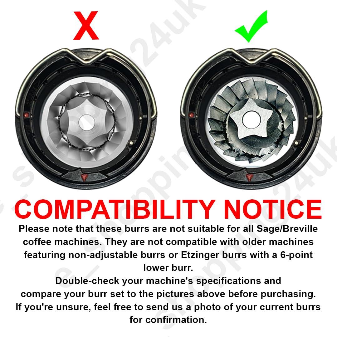 Replacement Upper & Lower Precision Fit Conical Burrs for Sage/Breville Barista Espresso Coffee Machines Grinders Pre 1926 PDC - Image 5