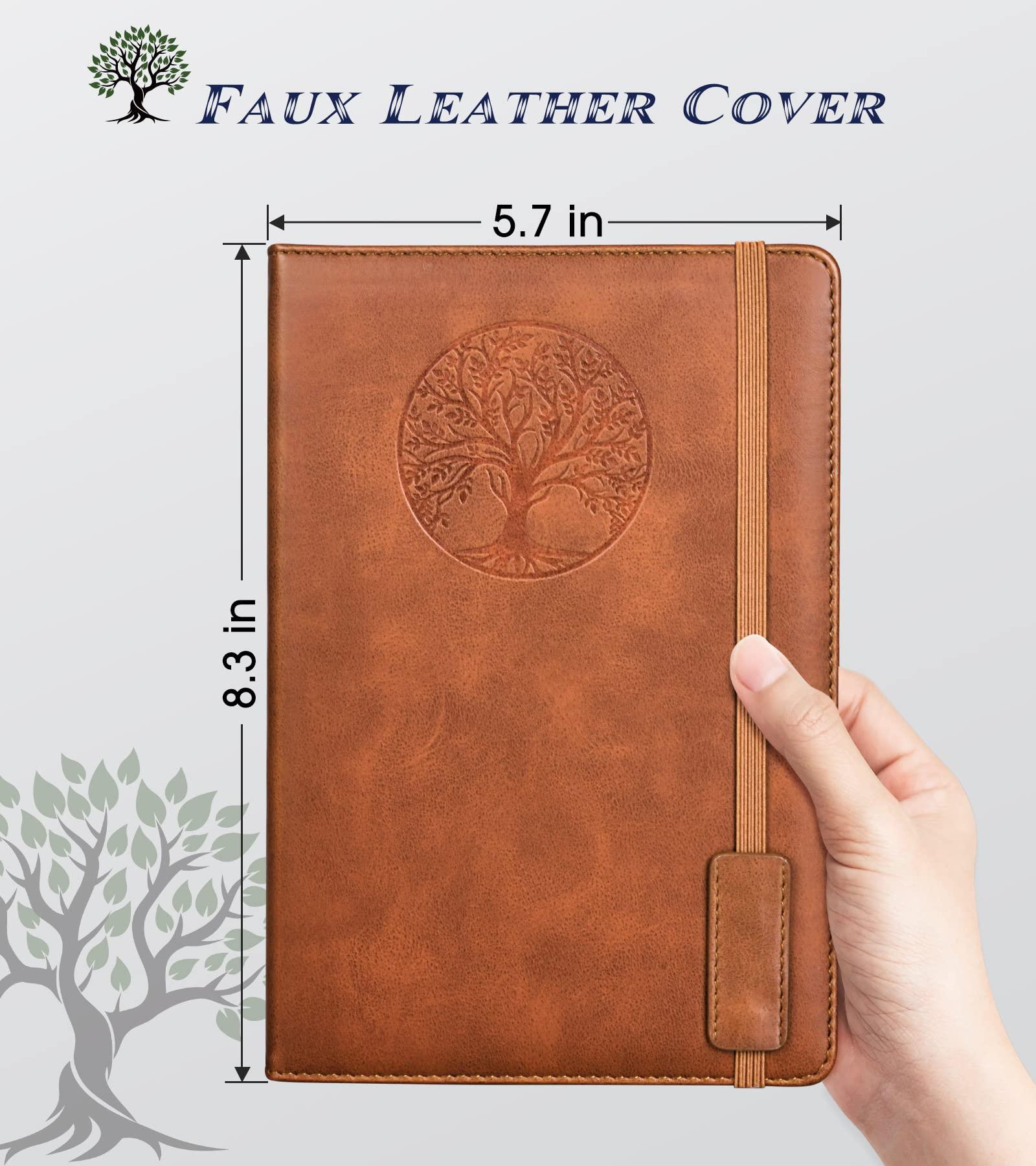 Biuwory Lined Journal Notebook for Women Men,256 Pages A5 Hardcover Leather Journals for Writing,Travel,Business,Work & School,College Ruled Notebooks for Note Taking,Diary Notepad 5.7"×8.3"(Brown) - Image 3