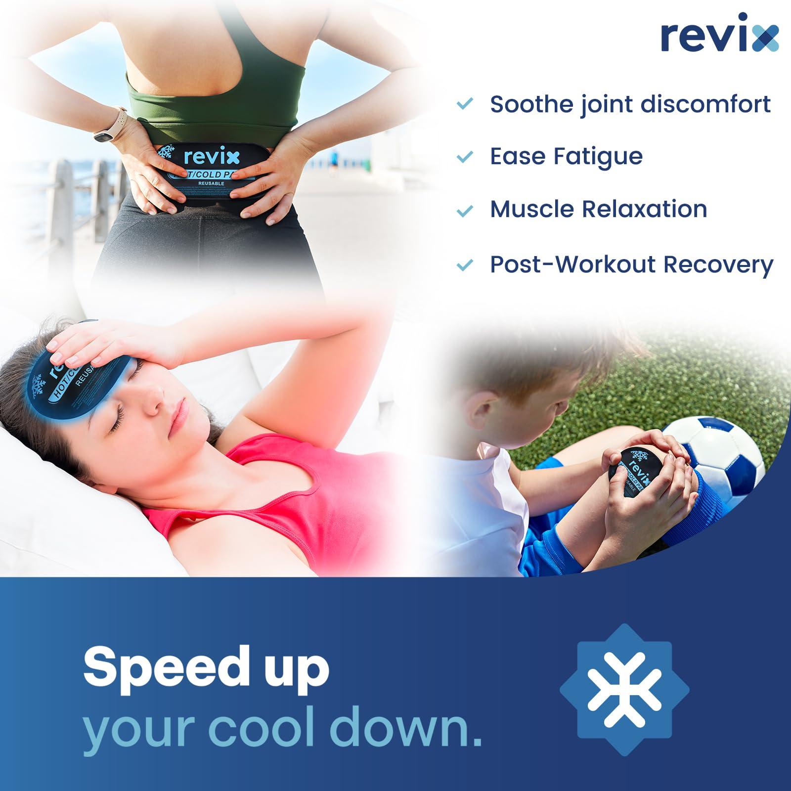 REVIX Ice Packs for Injuries Reusable, 5-Piece Set Hot and Cold Gel Ice Pack for Joints, Muscle, Post-Workout Recovery, Adjustable and Flexible Cooling Pads for Knees, Back, Arms and Neck - Image 6