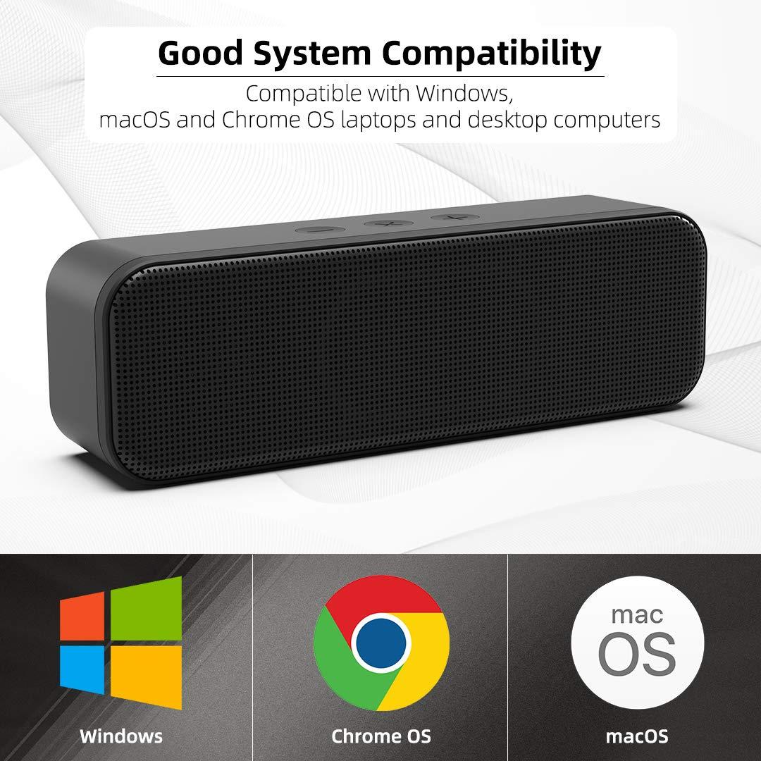LIELONGREN [Newer] USB Computer Speaker for Desktop, Laptop Speaker, PC Speaker, Small Computer Soundbar with Hi-Quality Sound, Loud Control Volume, Rich Bass - Image 6