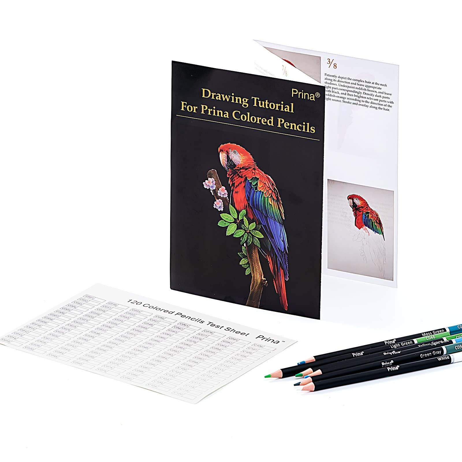 PRINA Art Supplies 120 Colors Colored Pencils Set for Adults Coloring Books with Sketchbook, Professional Vibrant Artists Coloring Pencils for Drawing Sketching Blending Shading, Soft Core Oil Based - Image 7