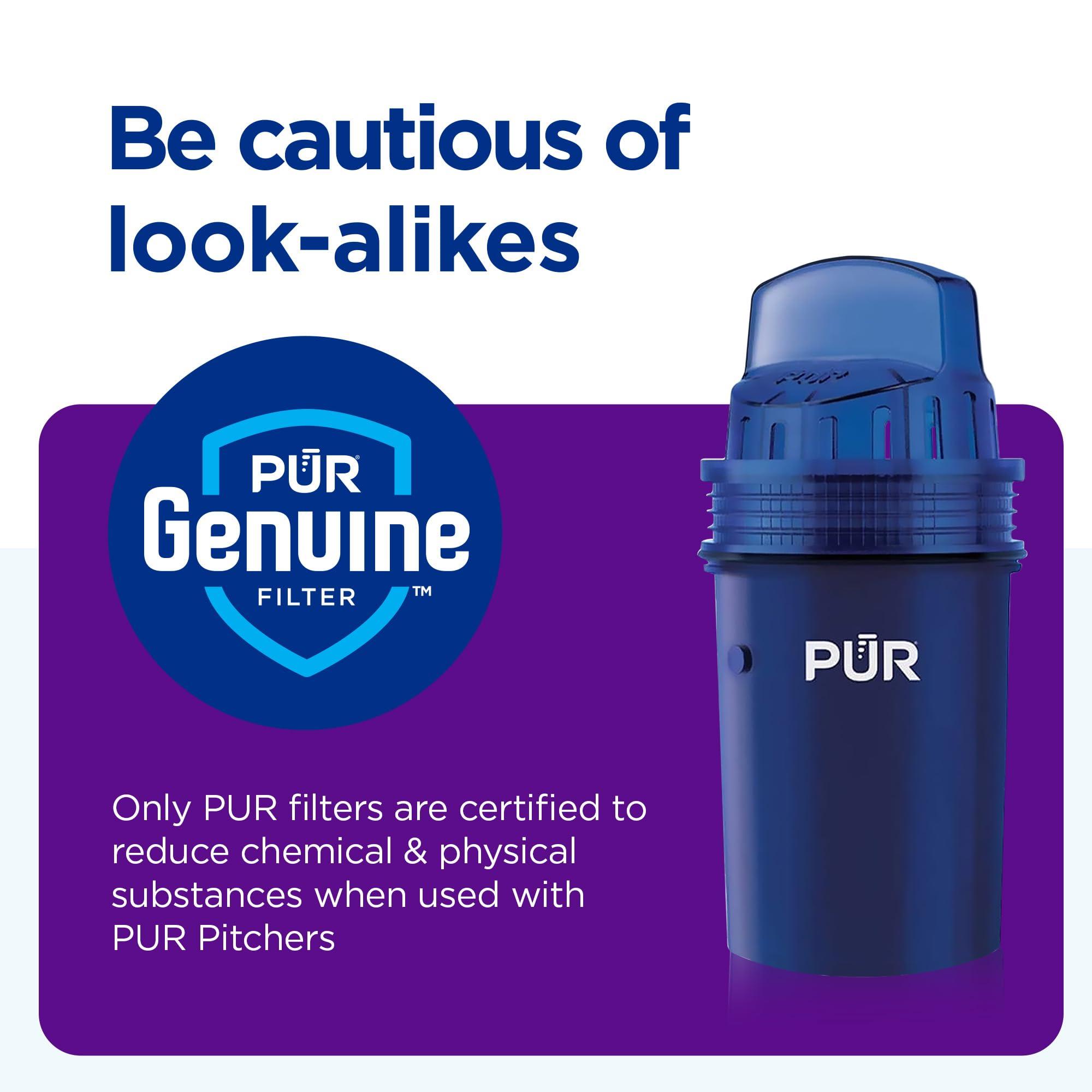 PUR 7-Cup Water Pitcher, 1 Genuine Filter, Cleaner, Great-tasting Water, Dishwasher Safe, Powerful, Faster Filtration, LockFit Cap Design - White - Image 5