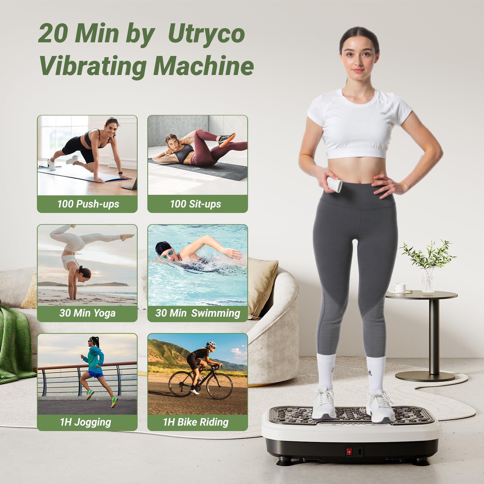 UTRYCO Whole Body Vibration Plate Exercise Machine Vibrating Plate Shaking with Weight 330lbs, Shake Plate Exercise Machine Power Plate Vibration Platform for Fitness Equipment Workout - Image 6