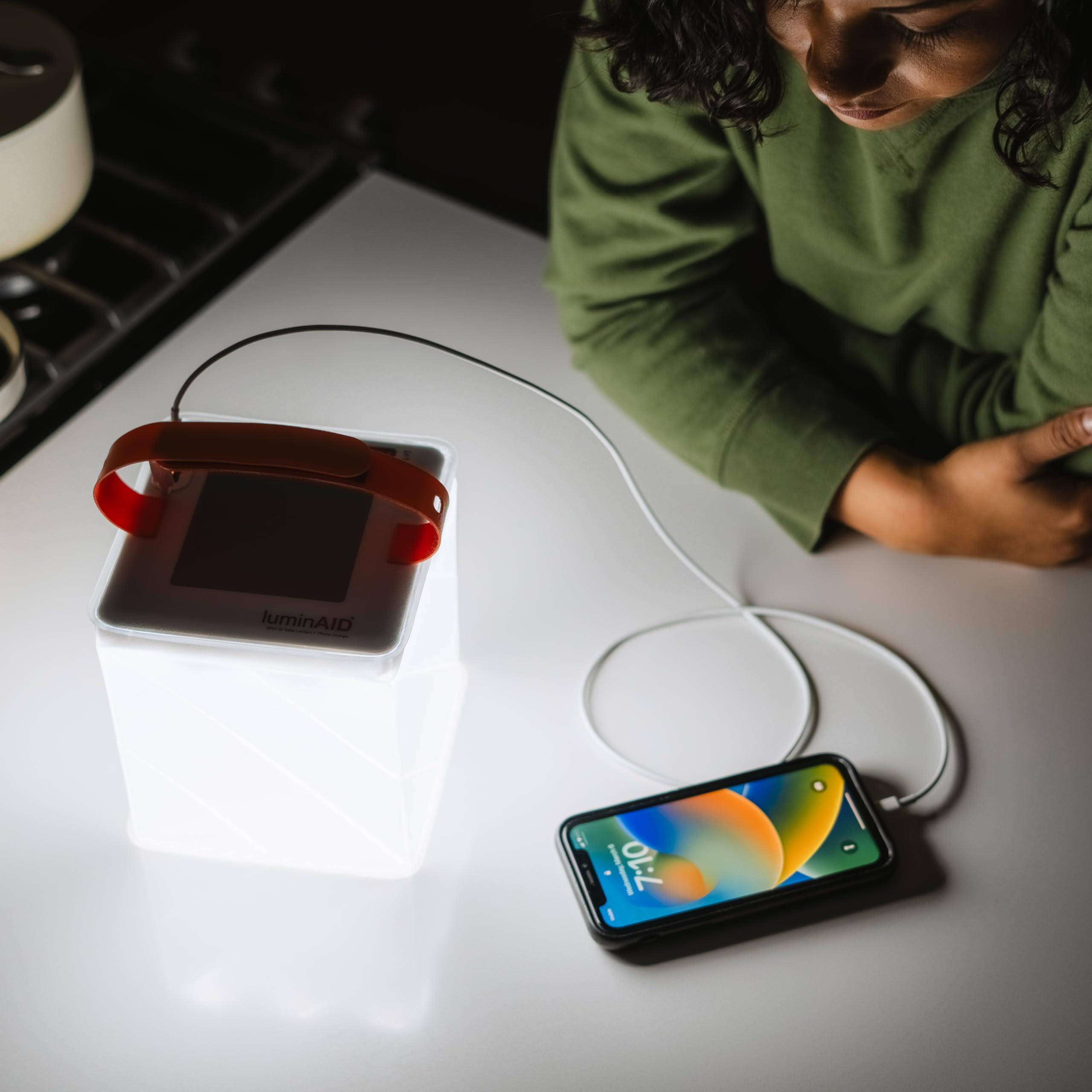 LuminAID Max Quick Inflate 2-in-1 Solar Camping Lantern and Phone Charger - Rechargeable LED Lamp for Camping, Hiking & Travel - Waterproof Emergency Light for Power Outages, Hurricane, Survival Kits - Image 2