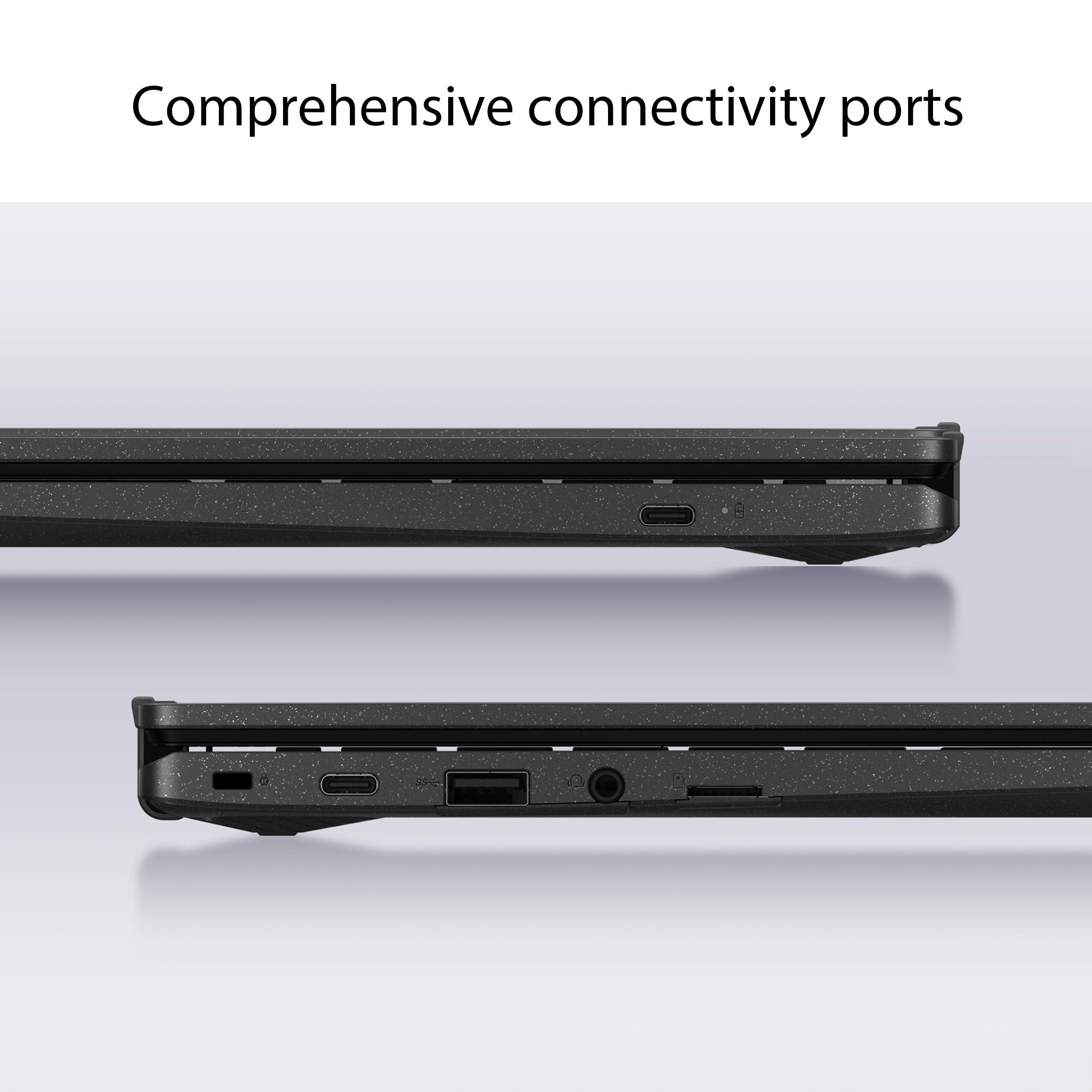 ASUS Chromebook CM14 Laptop, 14" HD Anti-Glare Display (1366x768), MediaTek Kompanio 520, 4GB RAM, 64GB eMMC, ChromeOS, Gray, CM1402CM2A-DS44, Gravity Grey - Image 7