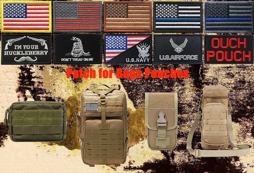 2 Pieces Funny Ouch Pouch Embroidered Patch Tactical Moral Applique Fastener Hook & Loop Emblem Patch - Image 4