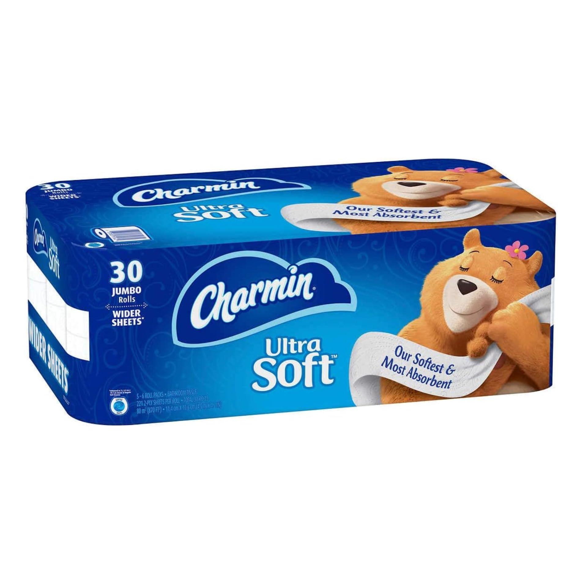 Charmin Ultra Soft Bathroom Tissue Ultra Soft 30 Jumbo Rolls. Our Softest and Most absorbent Jumbo Rolls 2-Ply 30 Rolls - Image 3