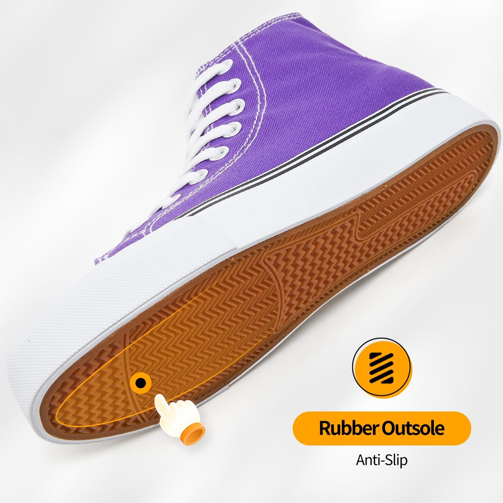 ZGR Womens High Top Canvas Sneakers,Lace-up Canvas Shoes,Casual Tennis Walking Shoes - Image 4
