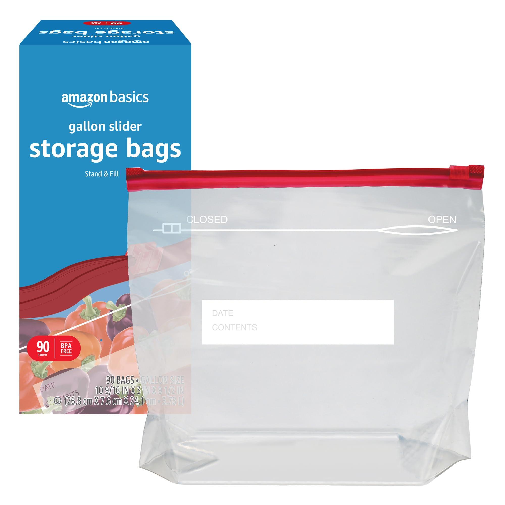 Amazon Basics Slider Gallon Food Storage Bags, BPA Free, 90 Count - Image 3