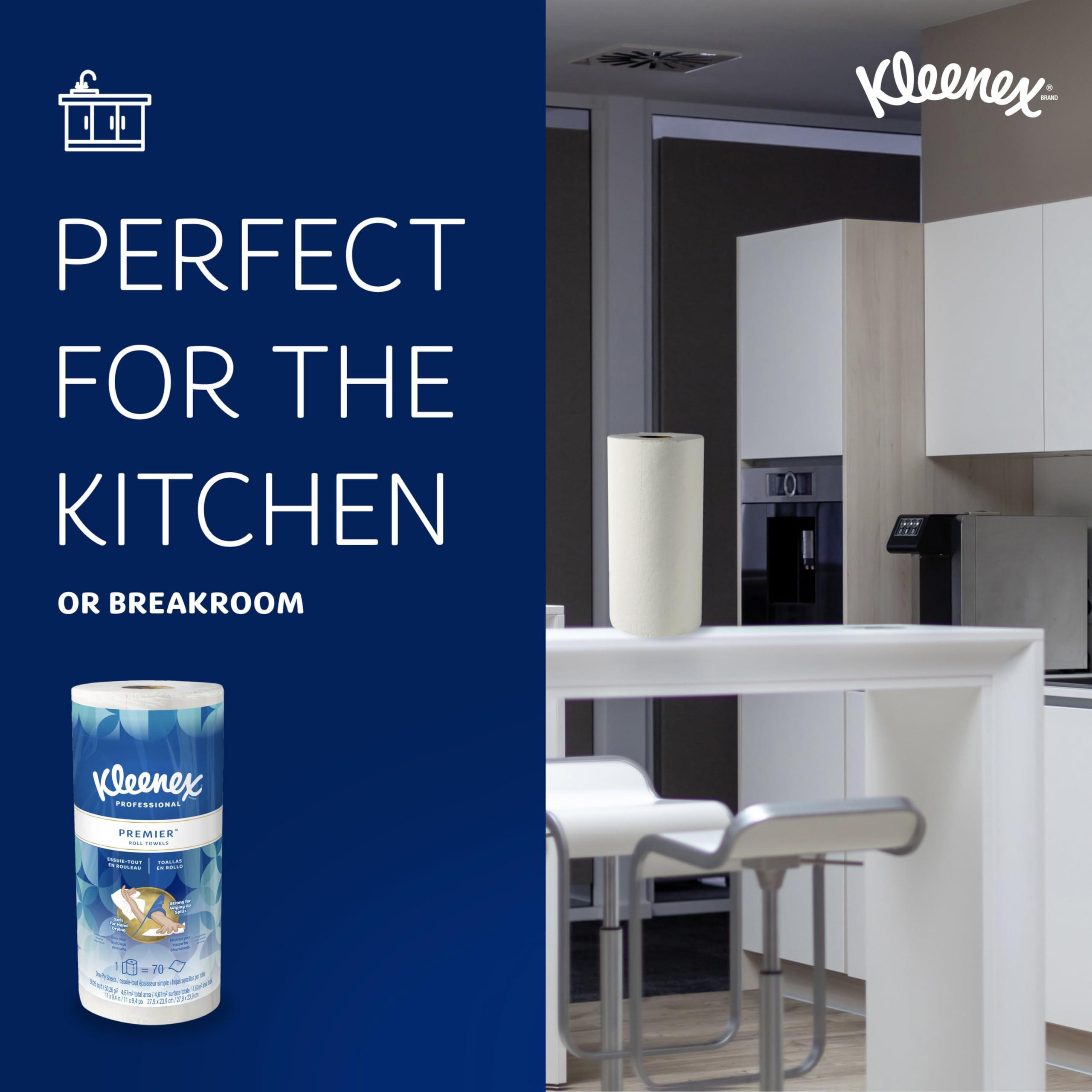 Kleenex Premier Kitchen Paper Towels (13964), Cloth-Like Softness, White (70 Sheets/Roll, 24 Rolls/Case, 1,680 Sheet Total) - Image 5
