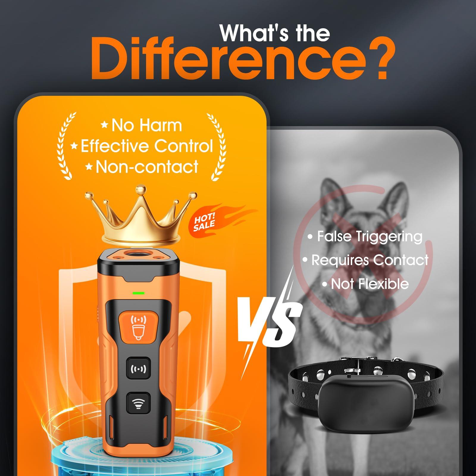 Dog Bark Deterrent Devices for Own or Neighbor's Dog Ultrasonic Dog Training Device Safe & Effective Portable Anti Barking Device for Dogs Indoor Outdoor Use Orange - Image 4