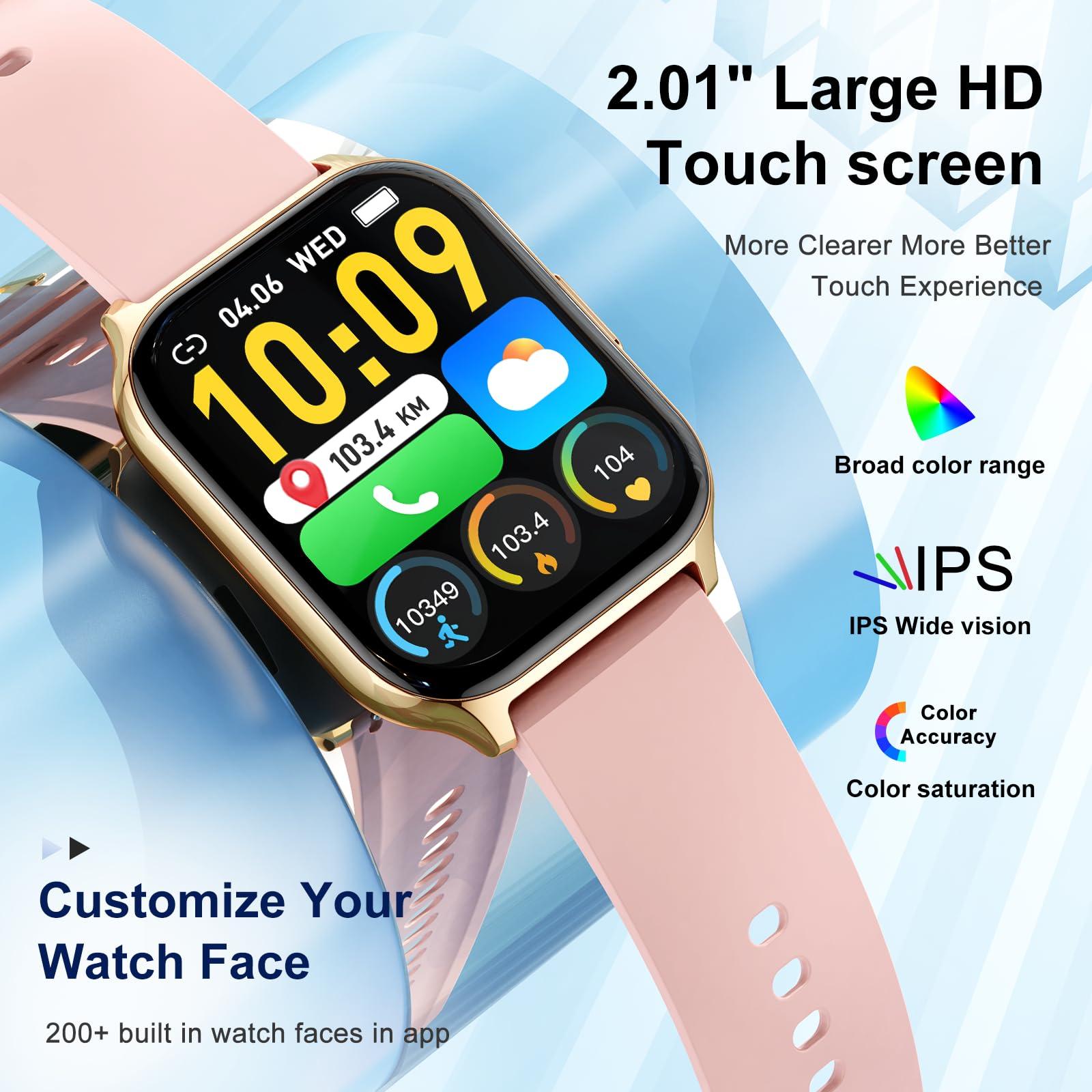 Smart Watch for Men Women Fitness: Running Smart Watches for Men Digital Mens Watches Make/Answer Call Waterproof Smartwatch Android Phones iPhone Samsung Compatible Heart Rate Monitor Step Tracker - Image 5