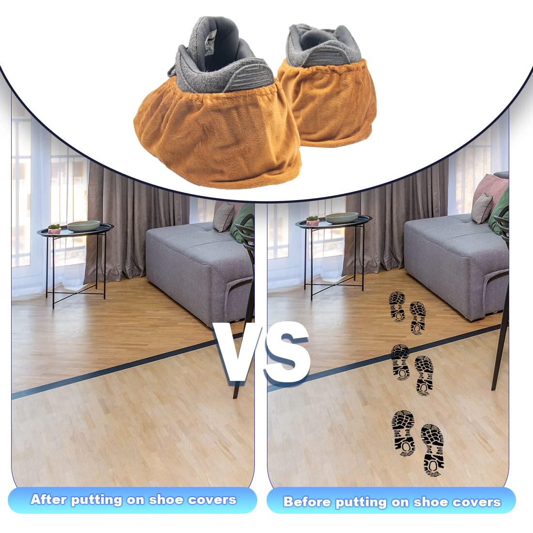 ELANE 9 Pairs Reusable Shoe Covers for Indoors，Washable Shoe Covers Bowling Shoe Covers Reusable，Non Slip Shoe Covers Foot Service for Indoor Household Office Laboratory (12inch) - Image 5