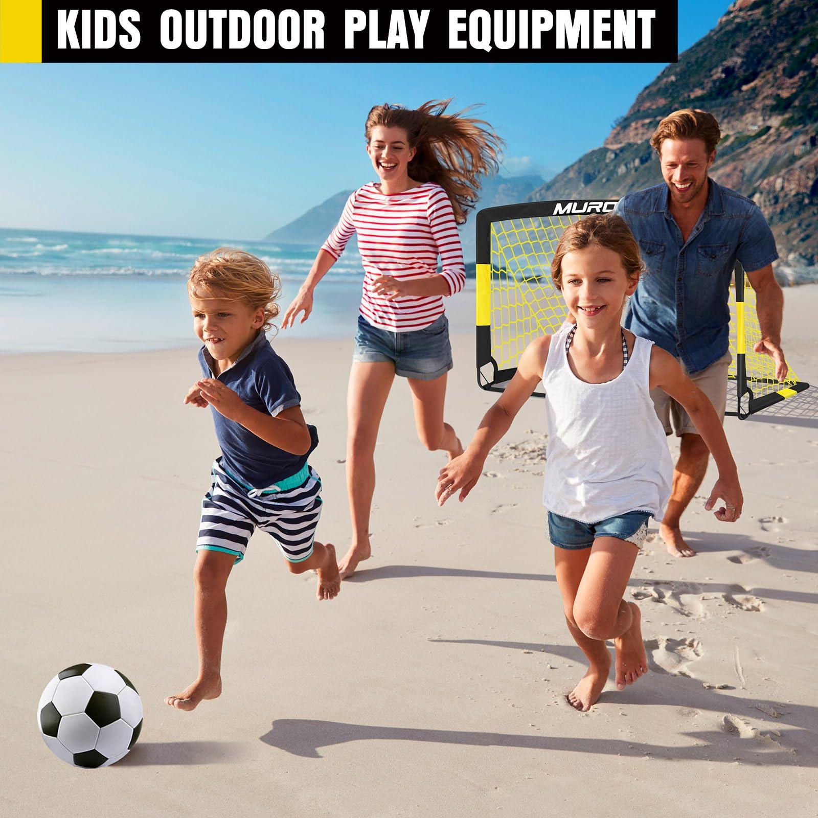 Kids Soccer Goals for Backyard Set, 2 Pack of Portable Pop Up Soccer Nets with Soccer Ball, Cones, Complete Training Equipment for Youth, Toddler Outdoor Sports Games - Image 7