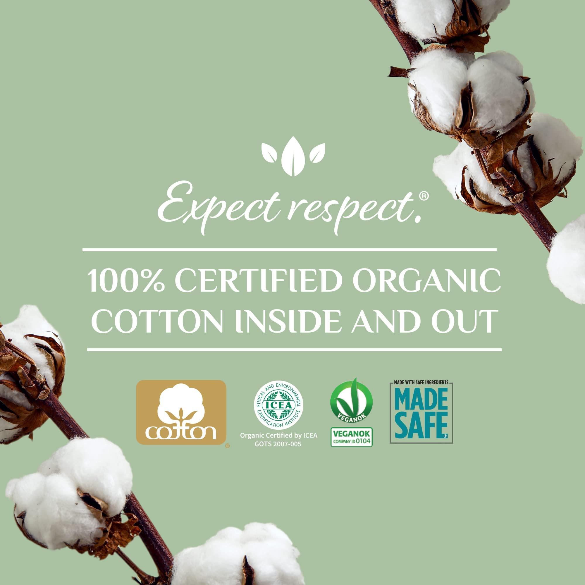 Organyc 100% Certified Organic Cotton Inside and Out Folded Panty Liner, Ultra Thin, Light Flow, 24 Count - Image 6